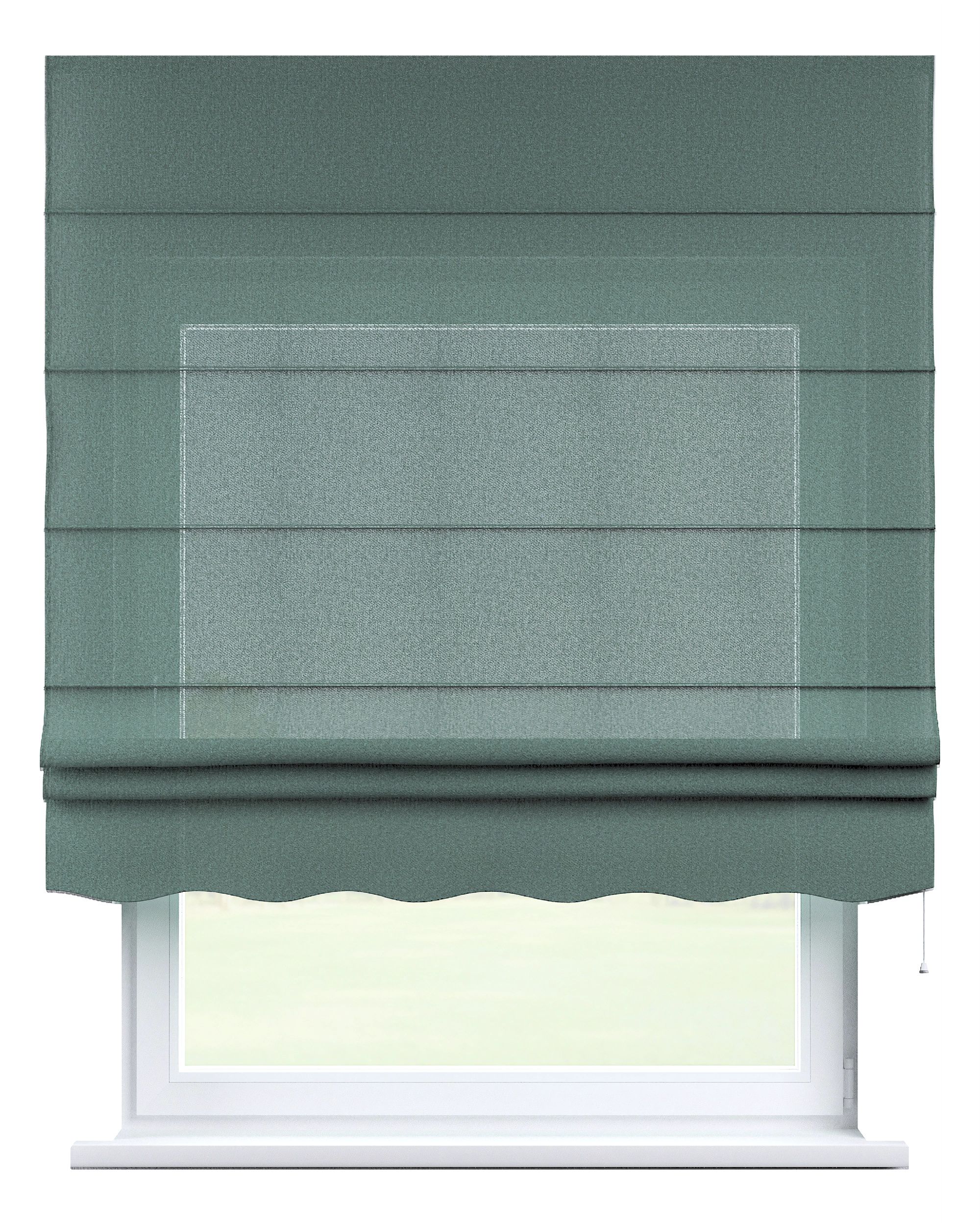 Florence Roman blind product colour green fabric structured