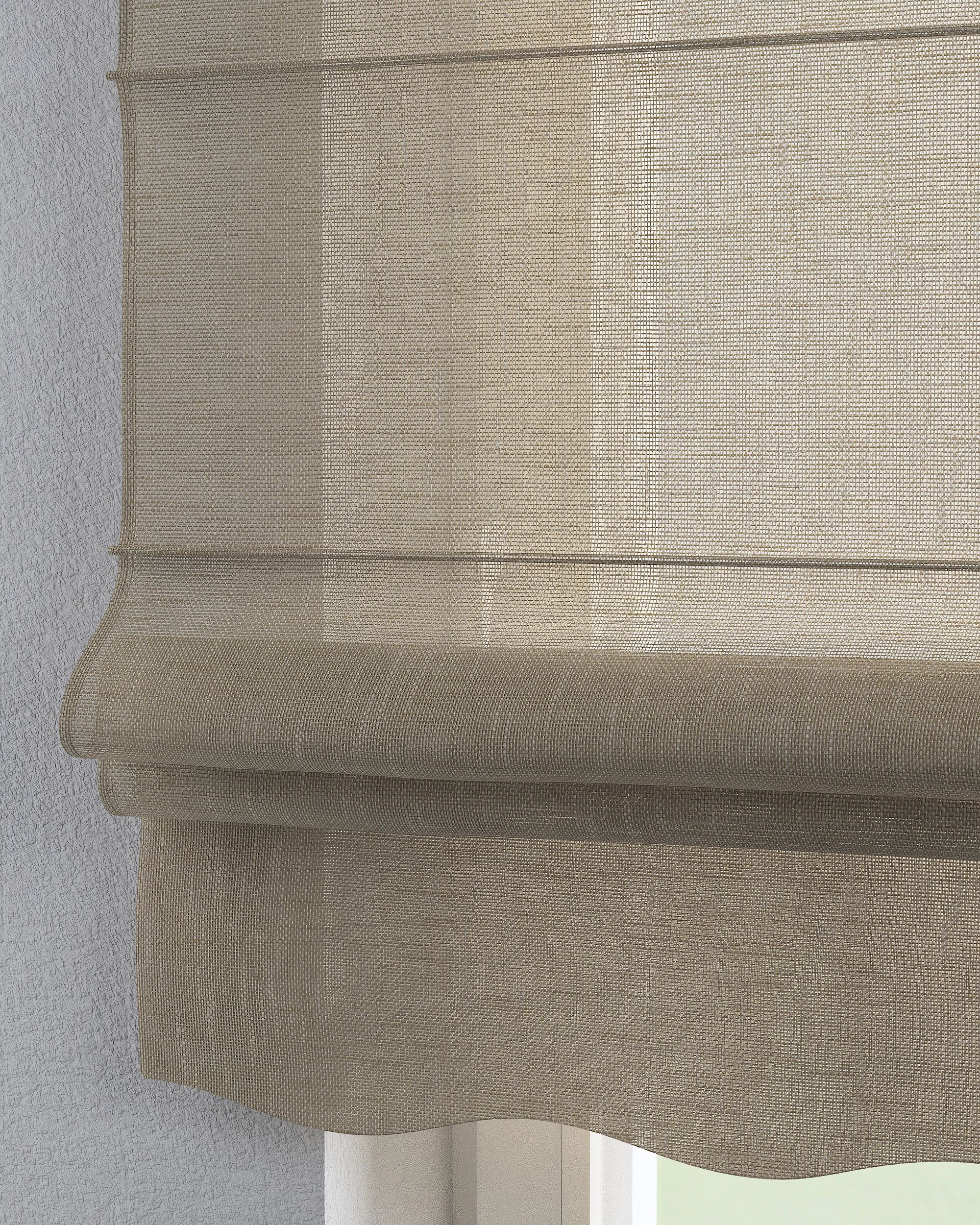 Florence Roman blind product colour beige fabric semi-sheer, structured (hover)