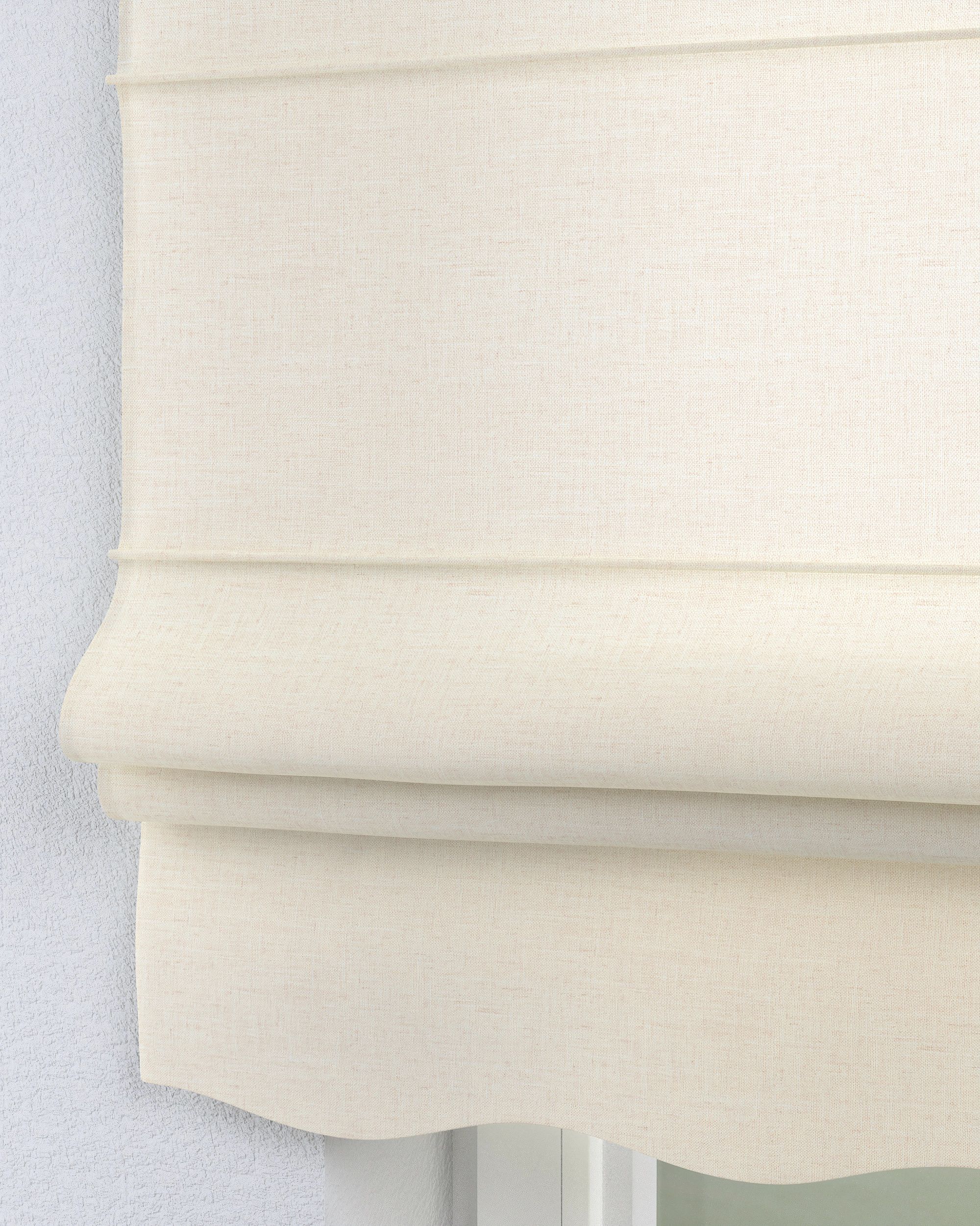 Florence Roman blind product colour cream fabric structured (hover)