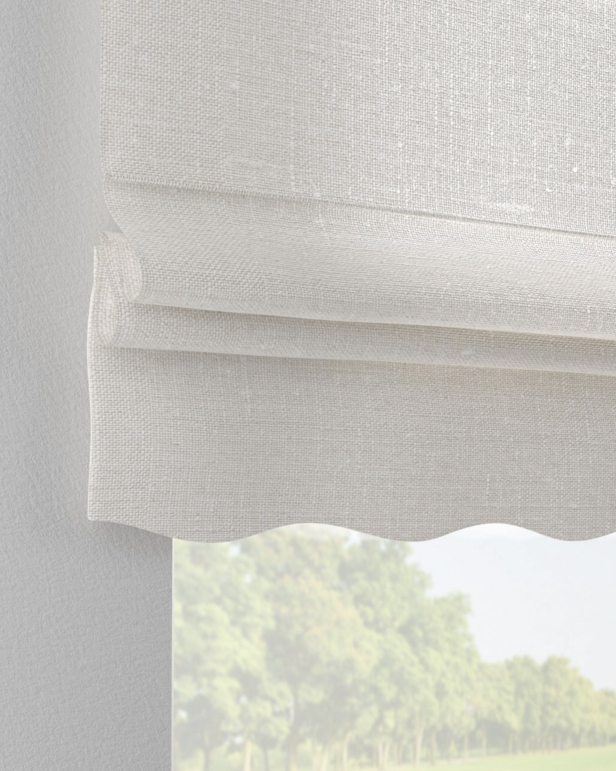 Florence Roman blind product colour white fabric semi-sheer, structured (hover)