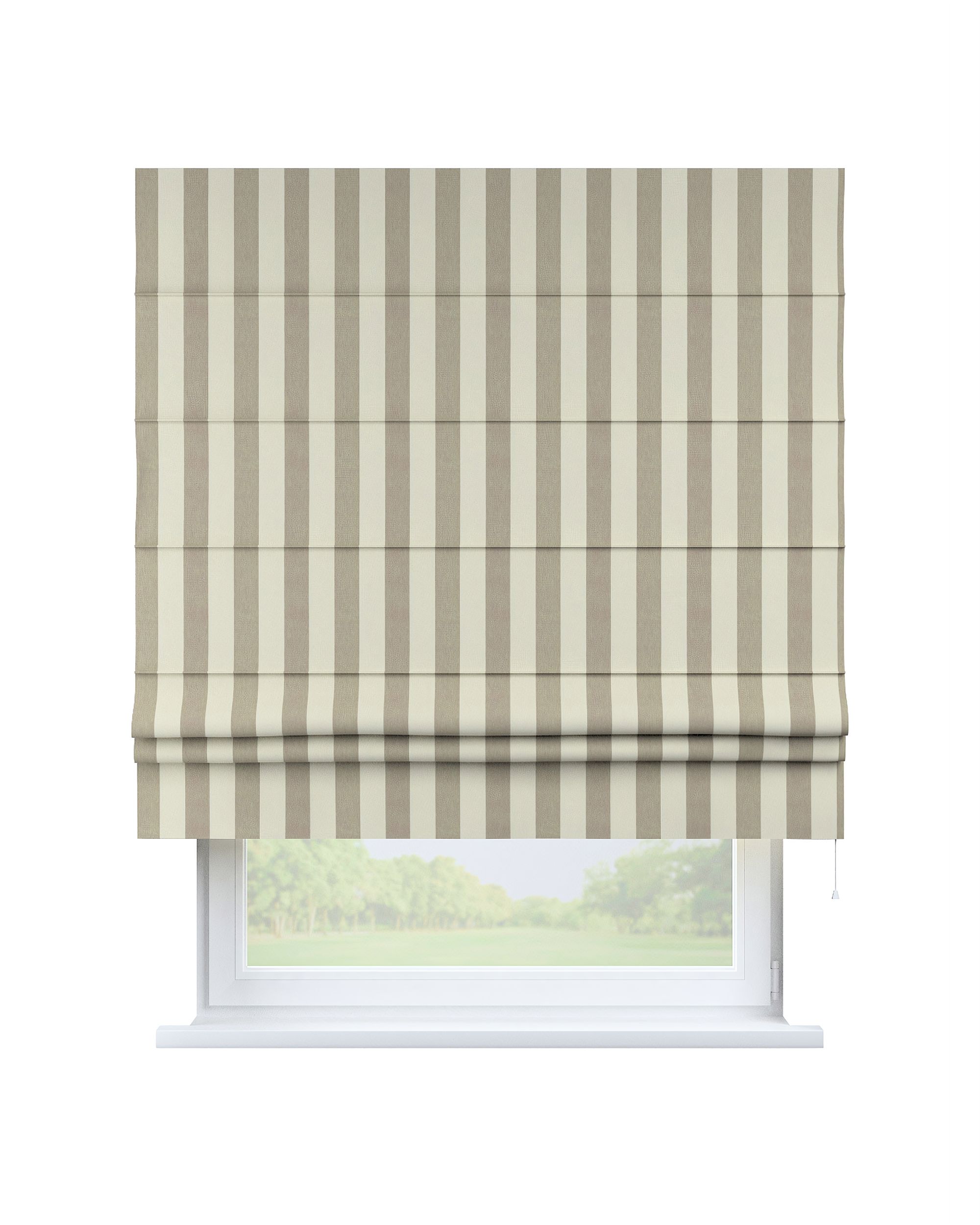Padva Roman blind product colour beige fabric patterned