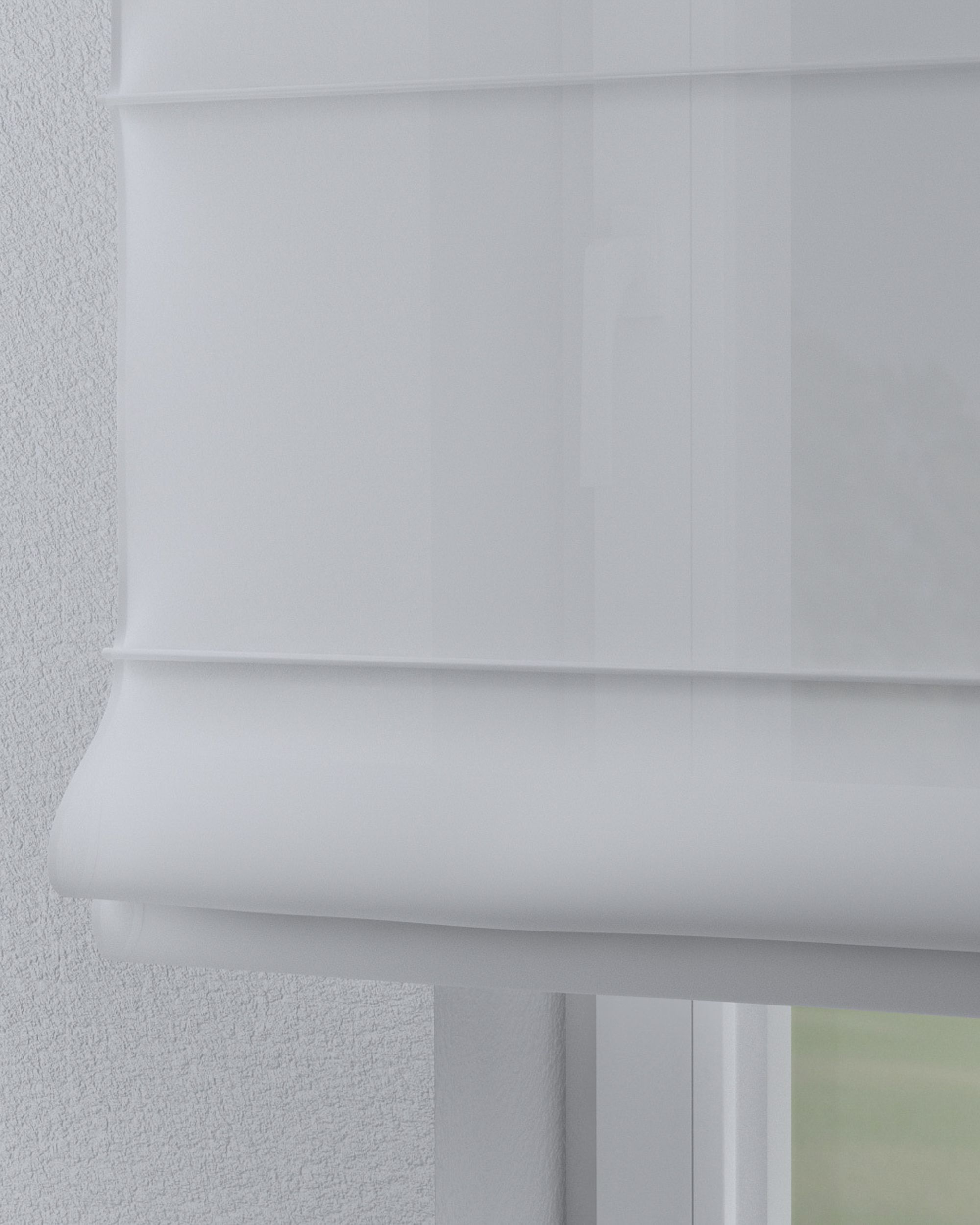 Verona tab top Roman blind product colour white fabric semi-sheer, structured (hover)