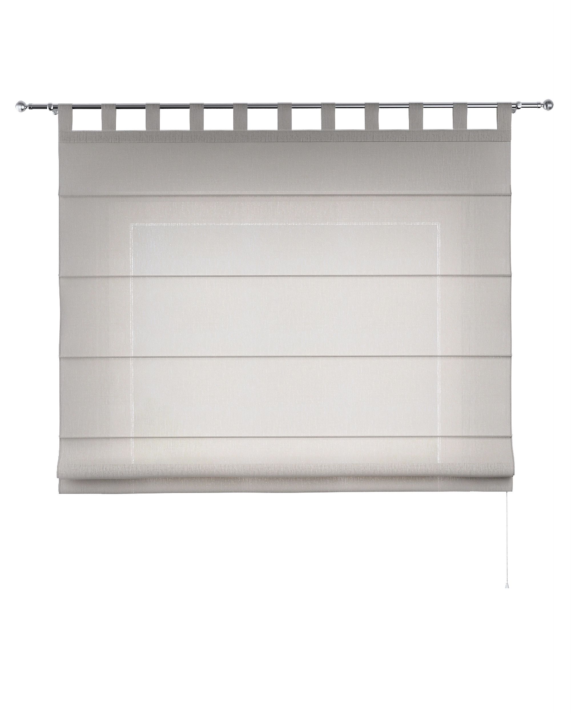 Verona tab top Roman blind product colour beige fabric semi-sheer, structured (hover)