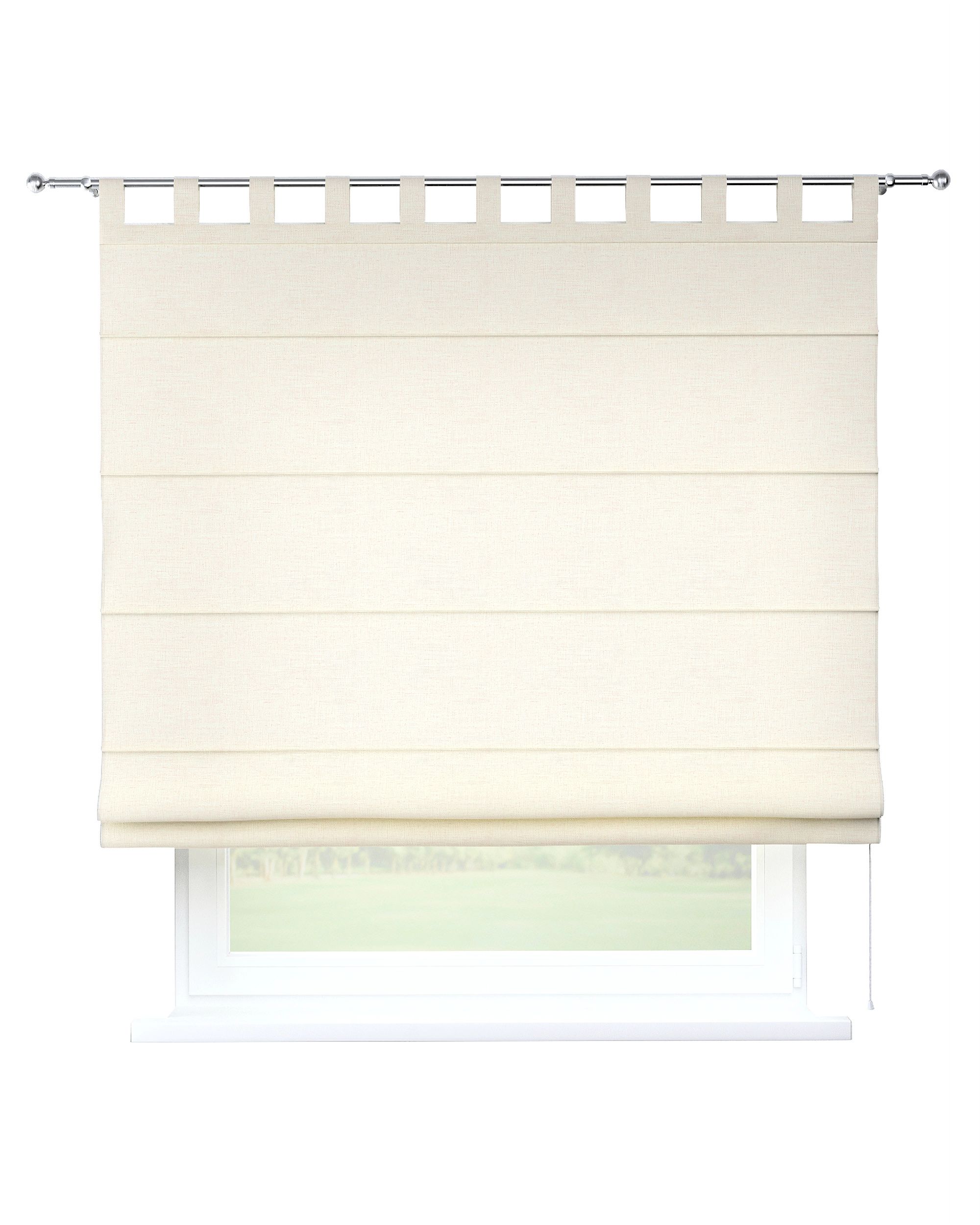 Verona tab top Roman blind product colour cream fabric structured