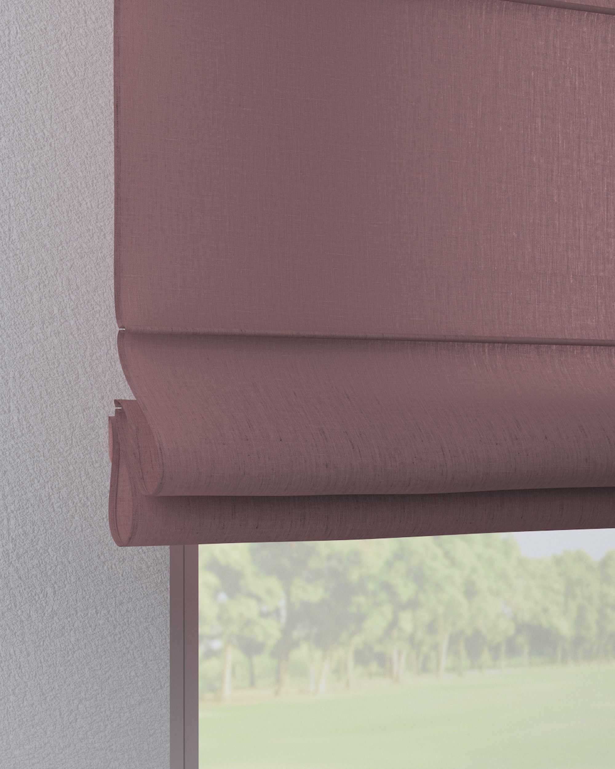 Verona tab top Roman blind product colour pink fabric semi-sheer, structured (hover)