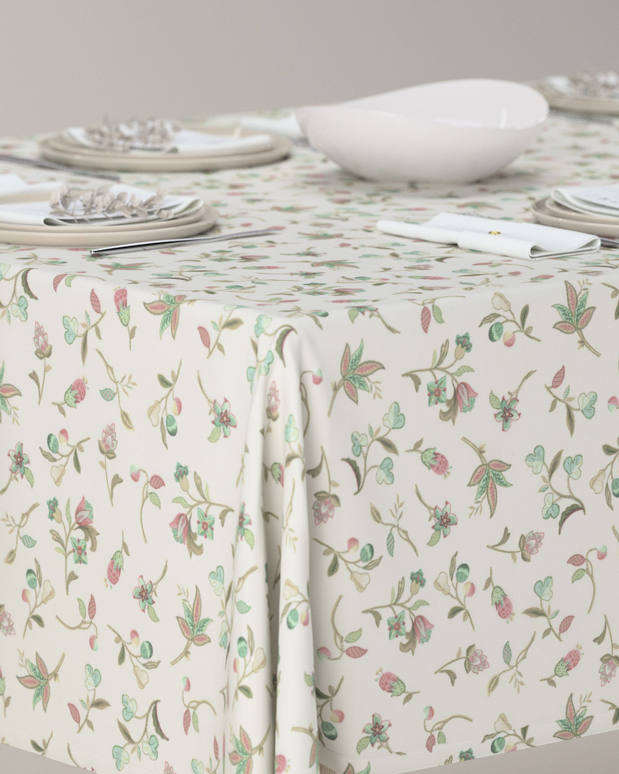 Rectangular tablecloth product colour multicolour fabric patterned (hover)