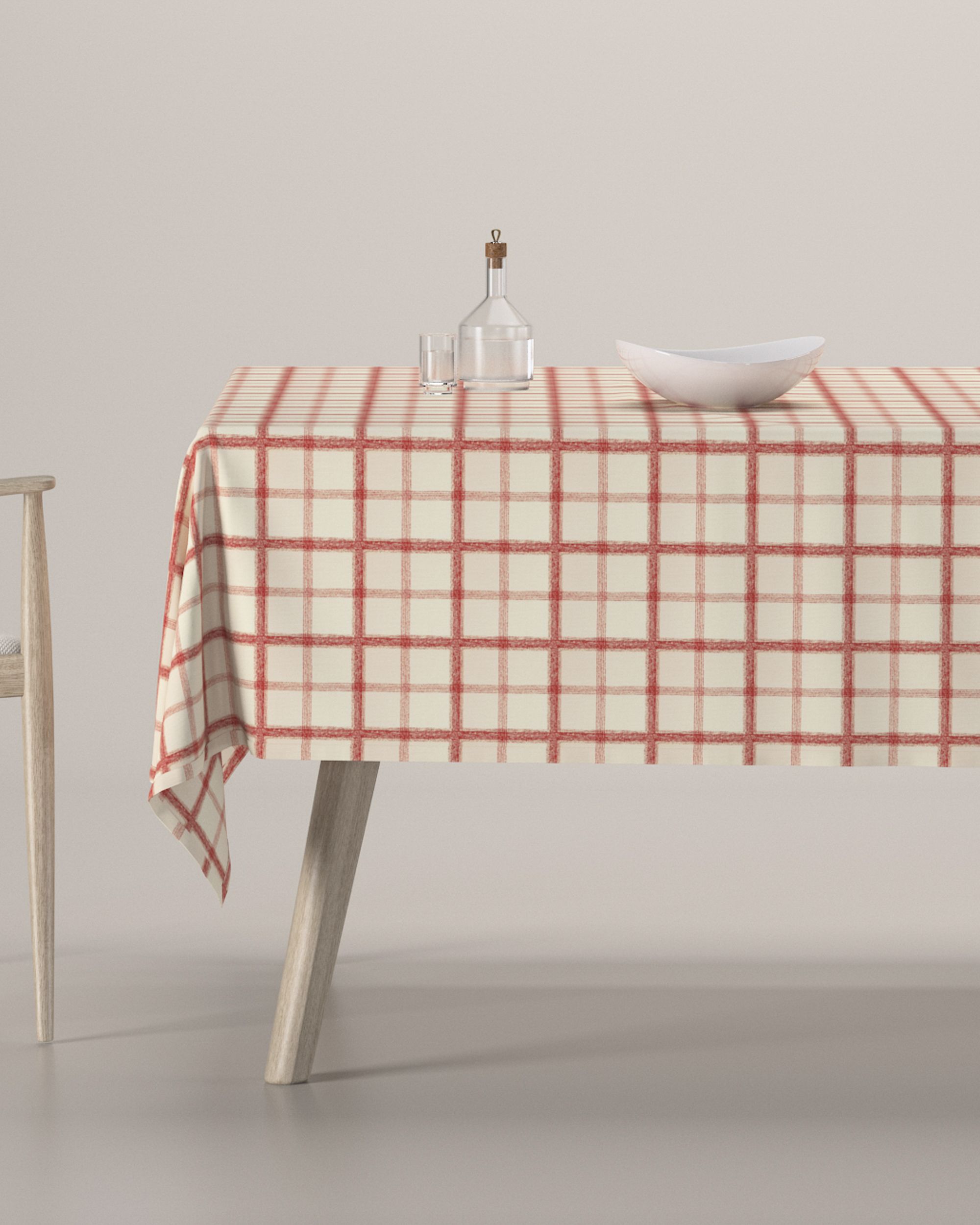 Rectangular tablecloth product colour red fabric patterned