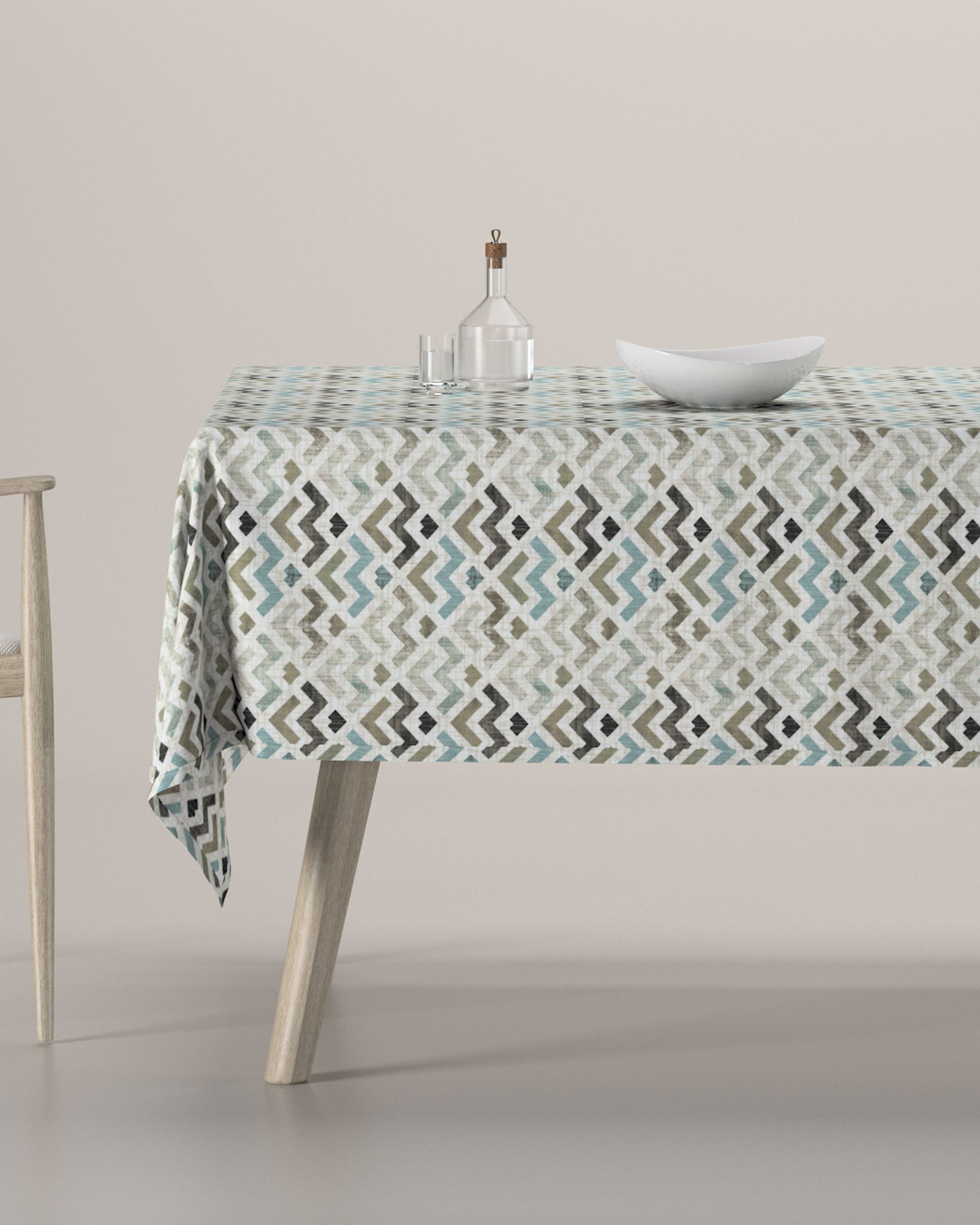 Rectangular tablecloth product colour brown fabric patterned
