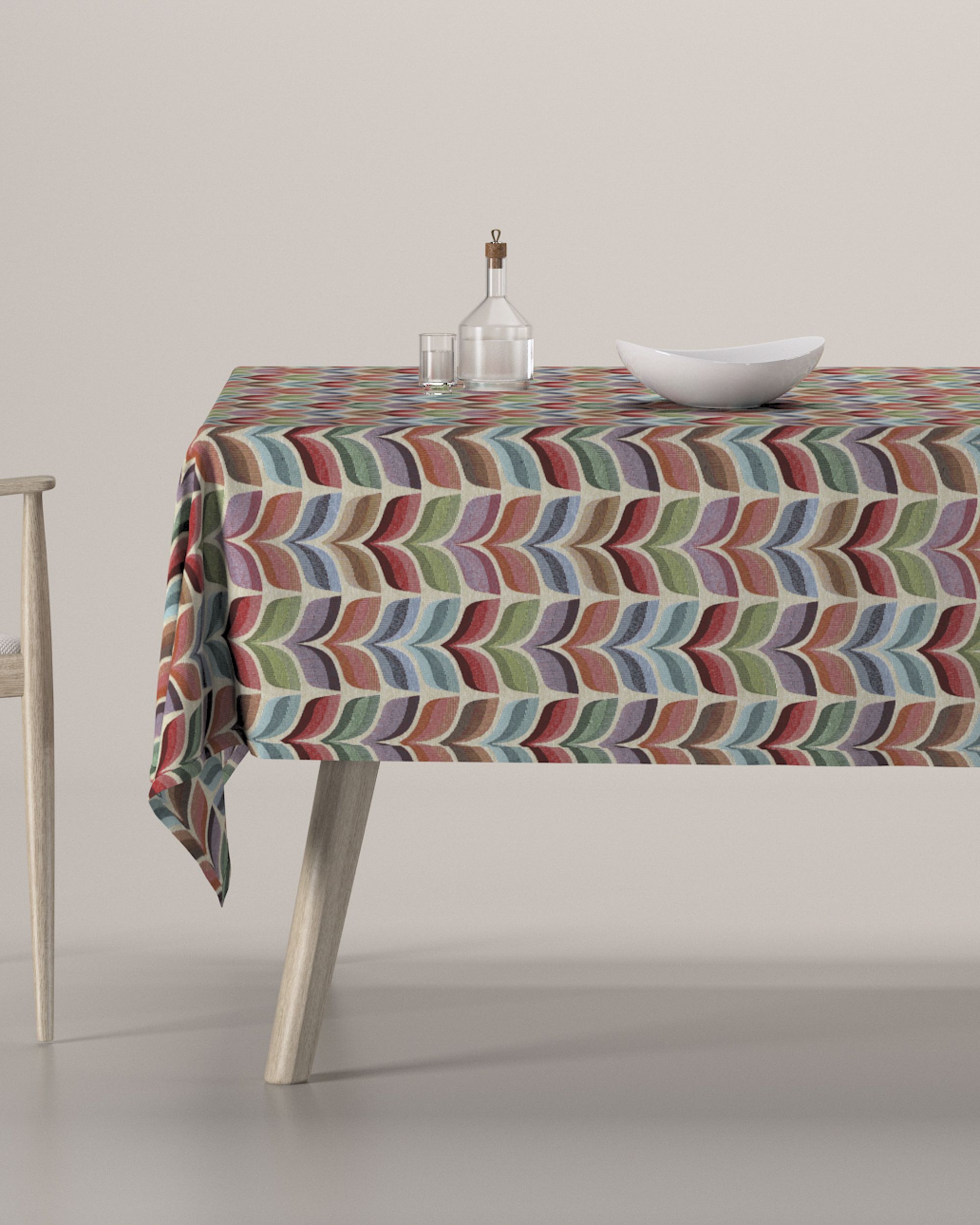 Rectangular tablecloth product colour multicolour fabric structured, patterned