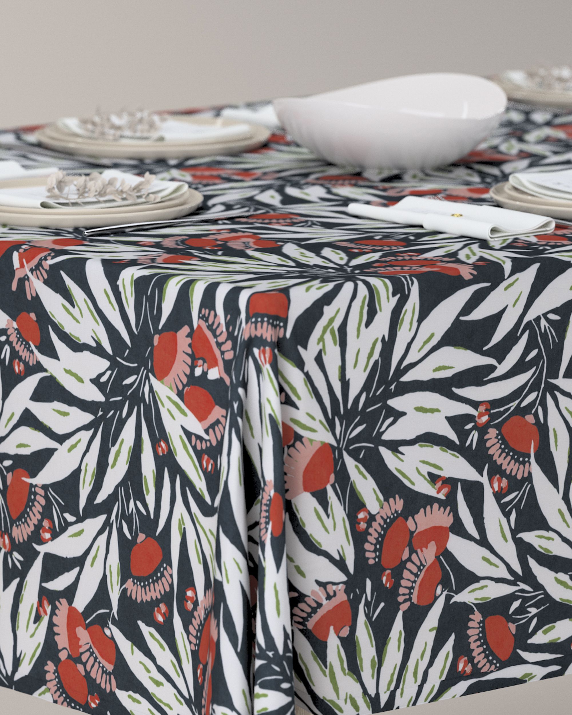 Rectangular tablecloth product colour multicolour fabric patterned (hover)