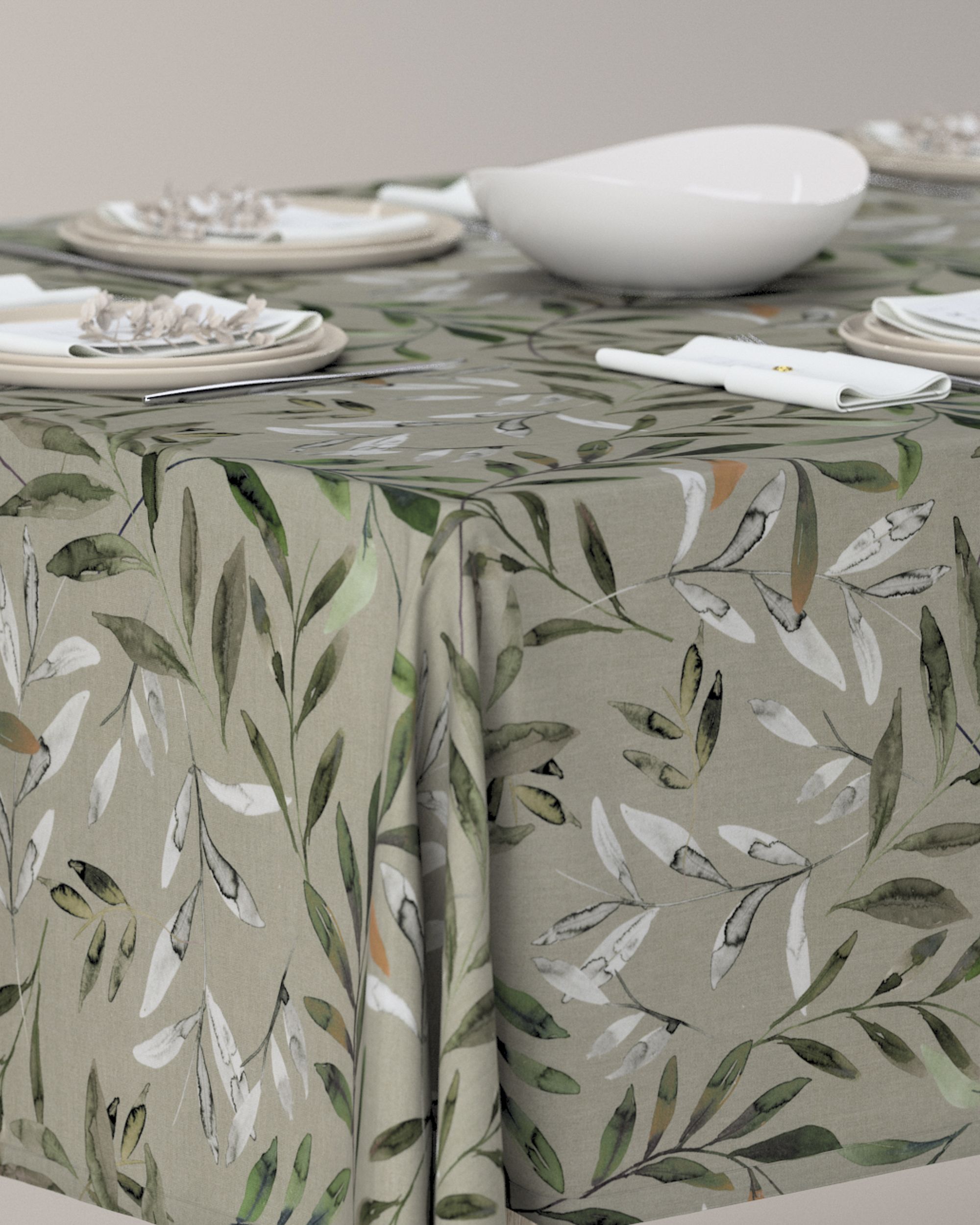 Rectangular tablecloth product colour multicolour fabric patterned (hover)