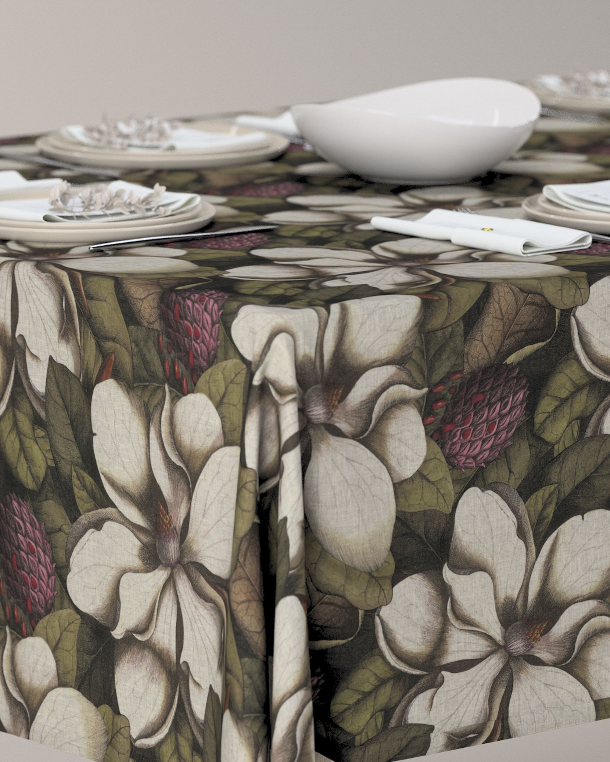 Rectangular tablecloth product colour multicolour fabric patterned (hover)