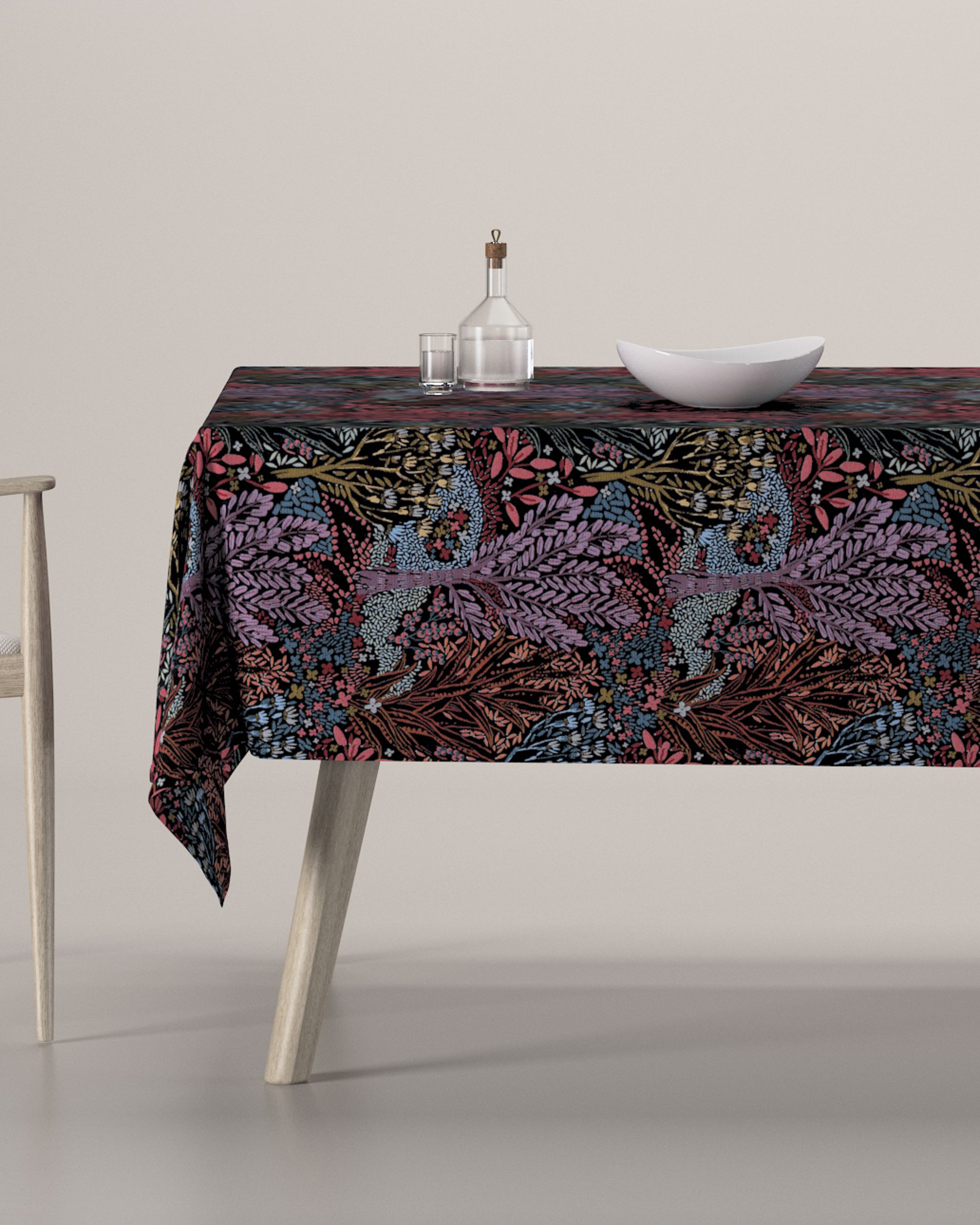 Rectangular tablecloth product colour multicolour fabric structured, patterned