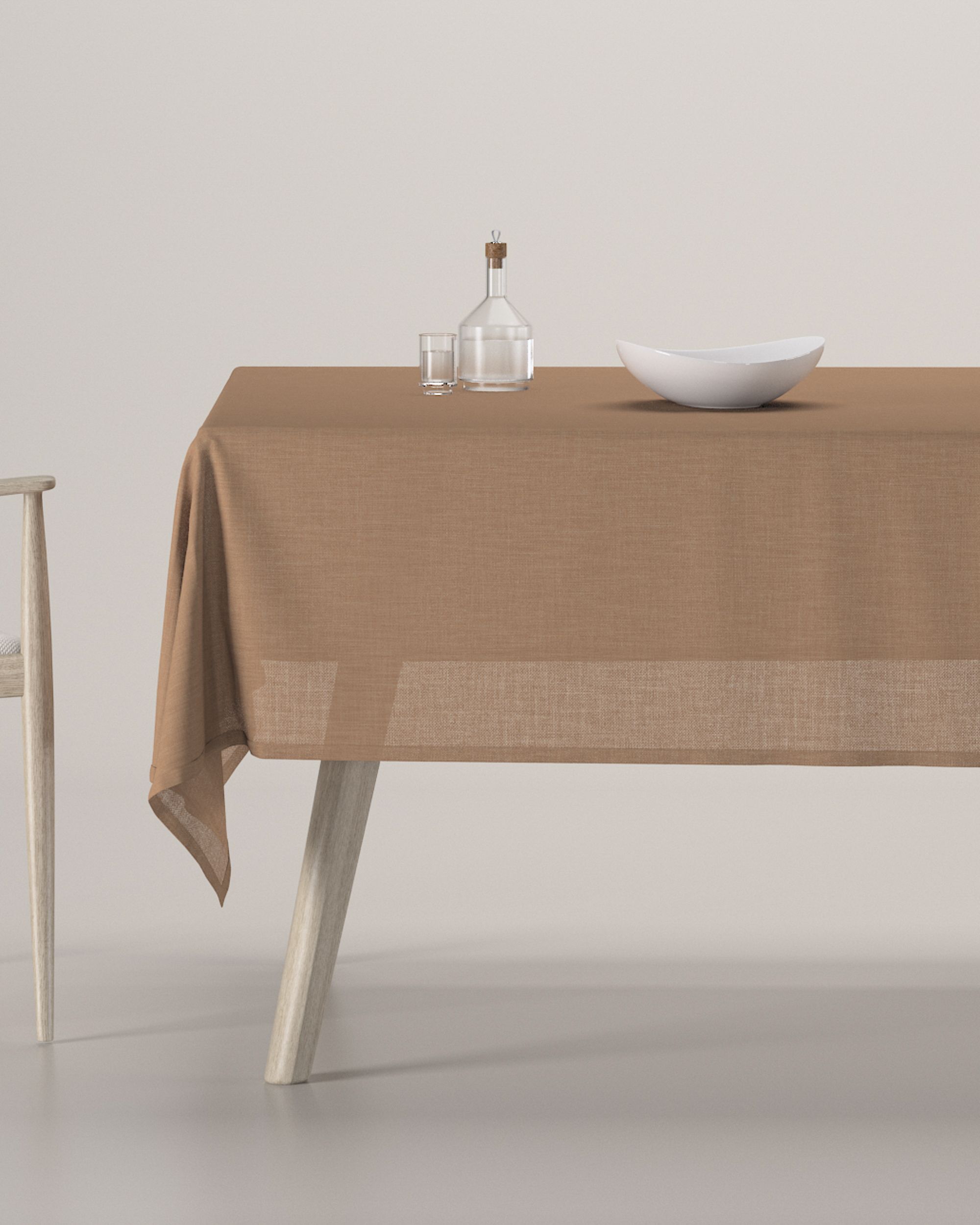 Rectangular tablecloth product colour brown fabric structured