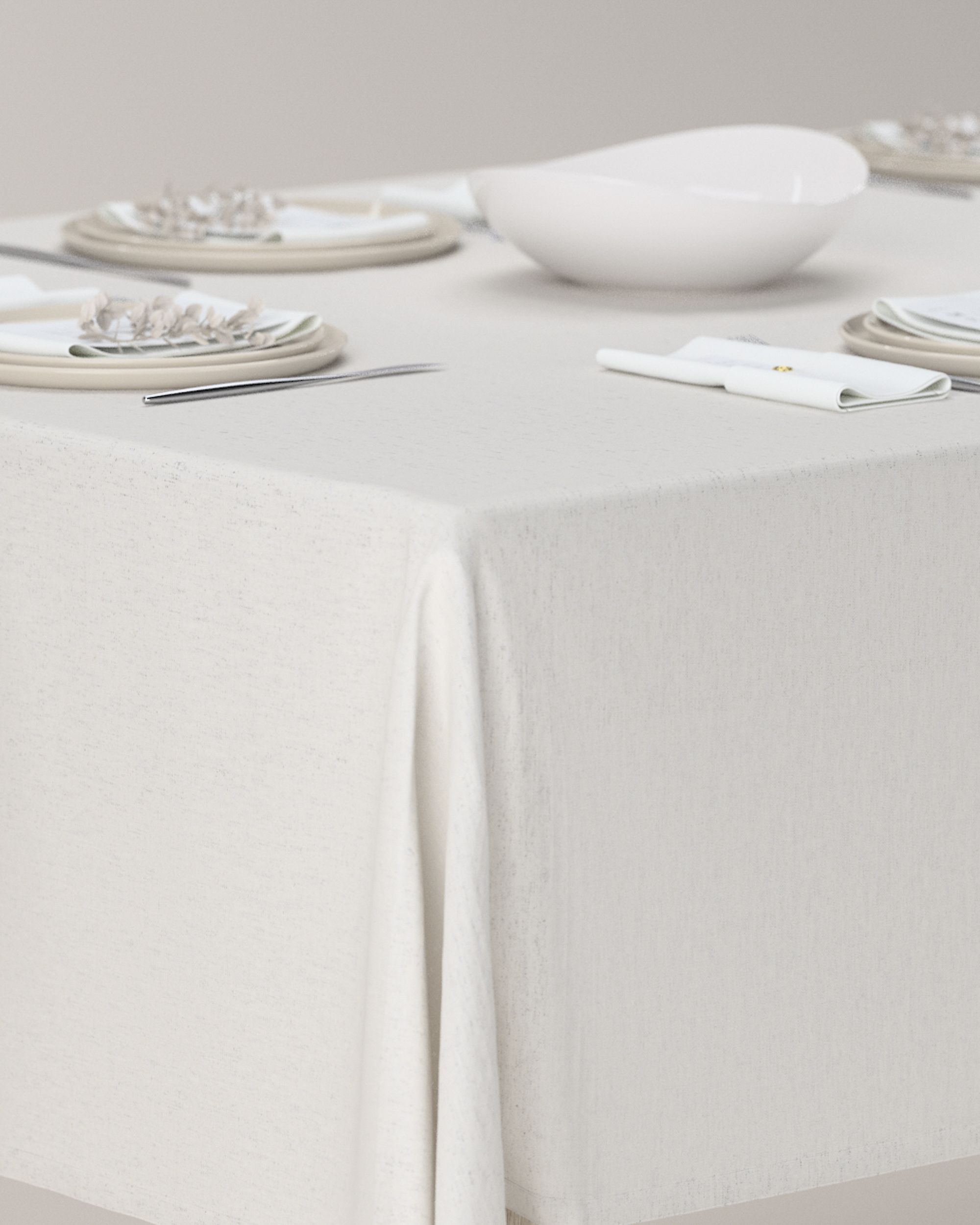 Rectangular tablecloth product colour beige (hover)