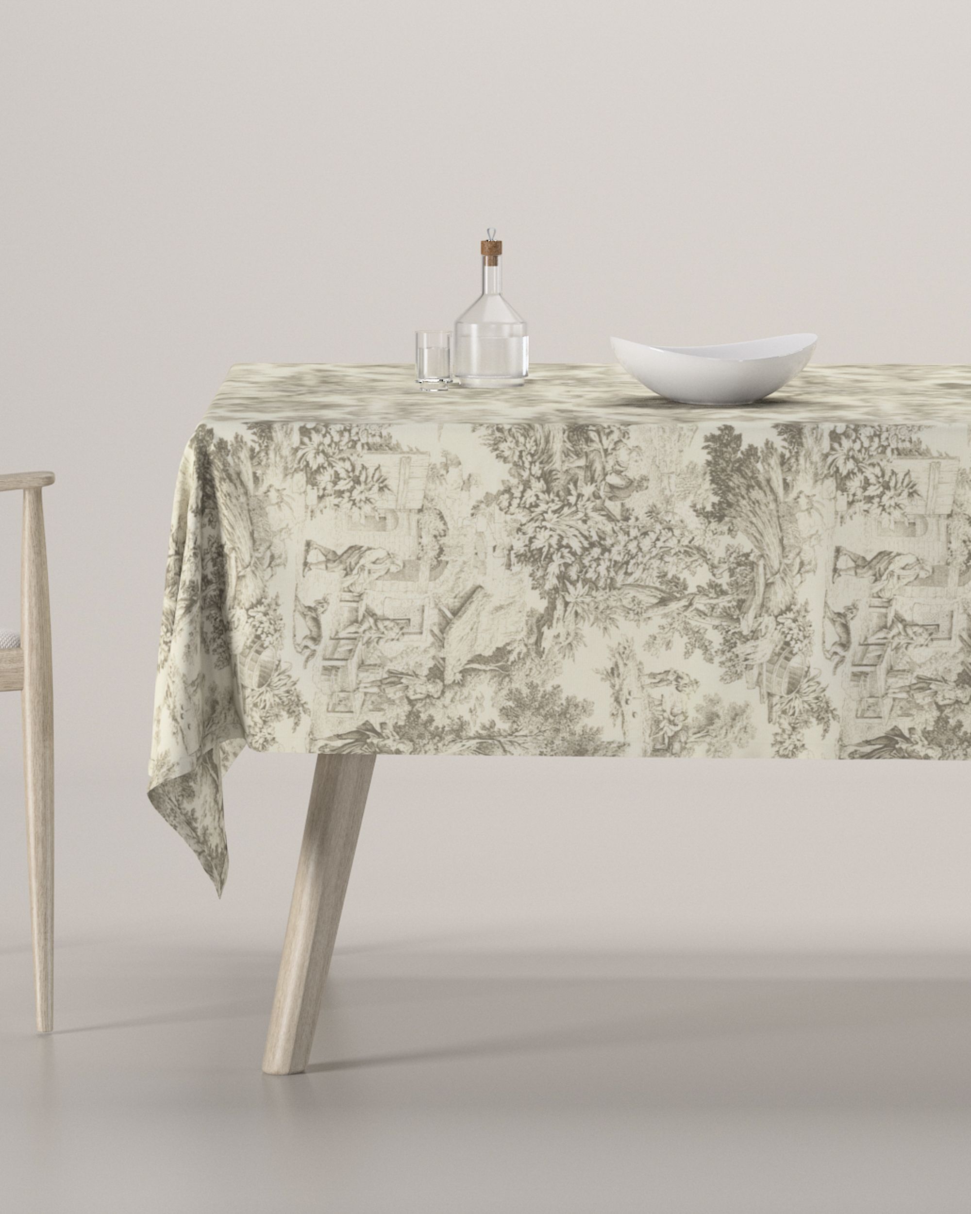 Rectangular tablecloth product colour brown fabric patterned
