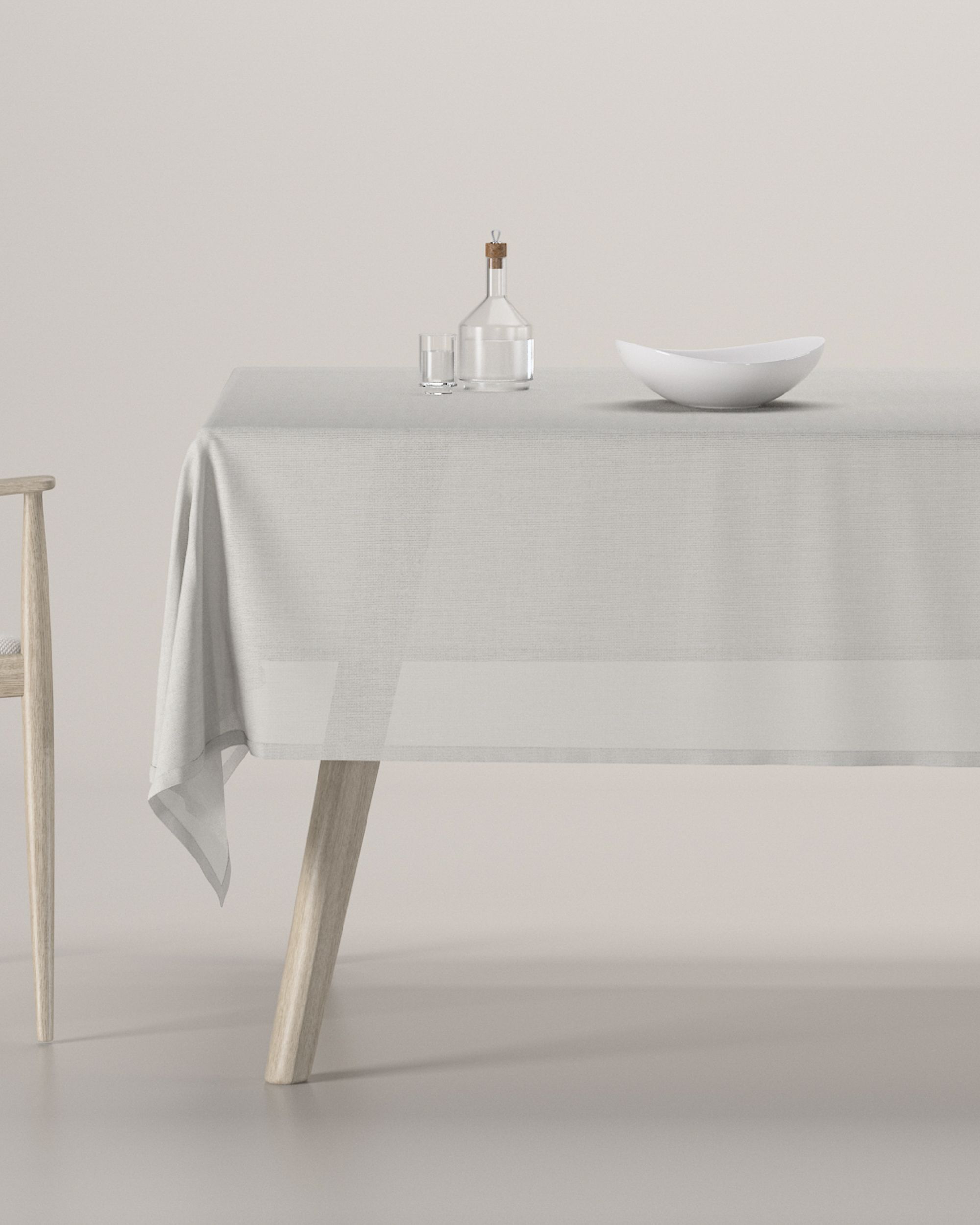 Rectangular tablecloth product colour white fabric structured