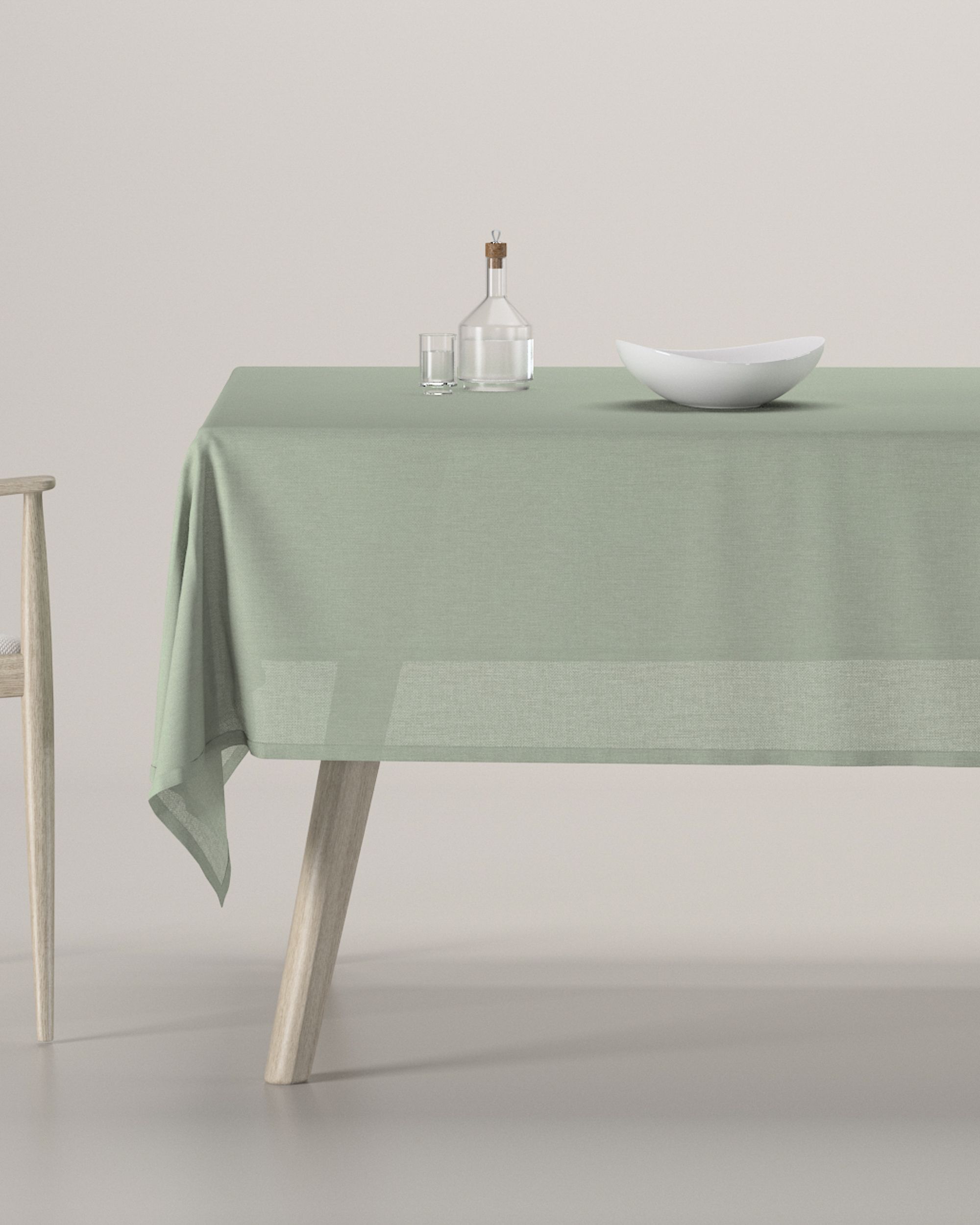 Rectangular tablecloth product colour green fabric structured