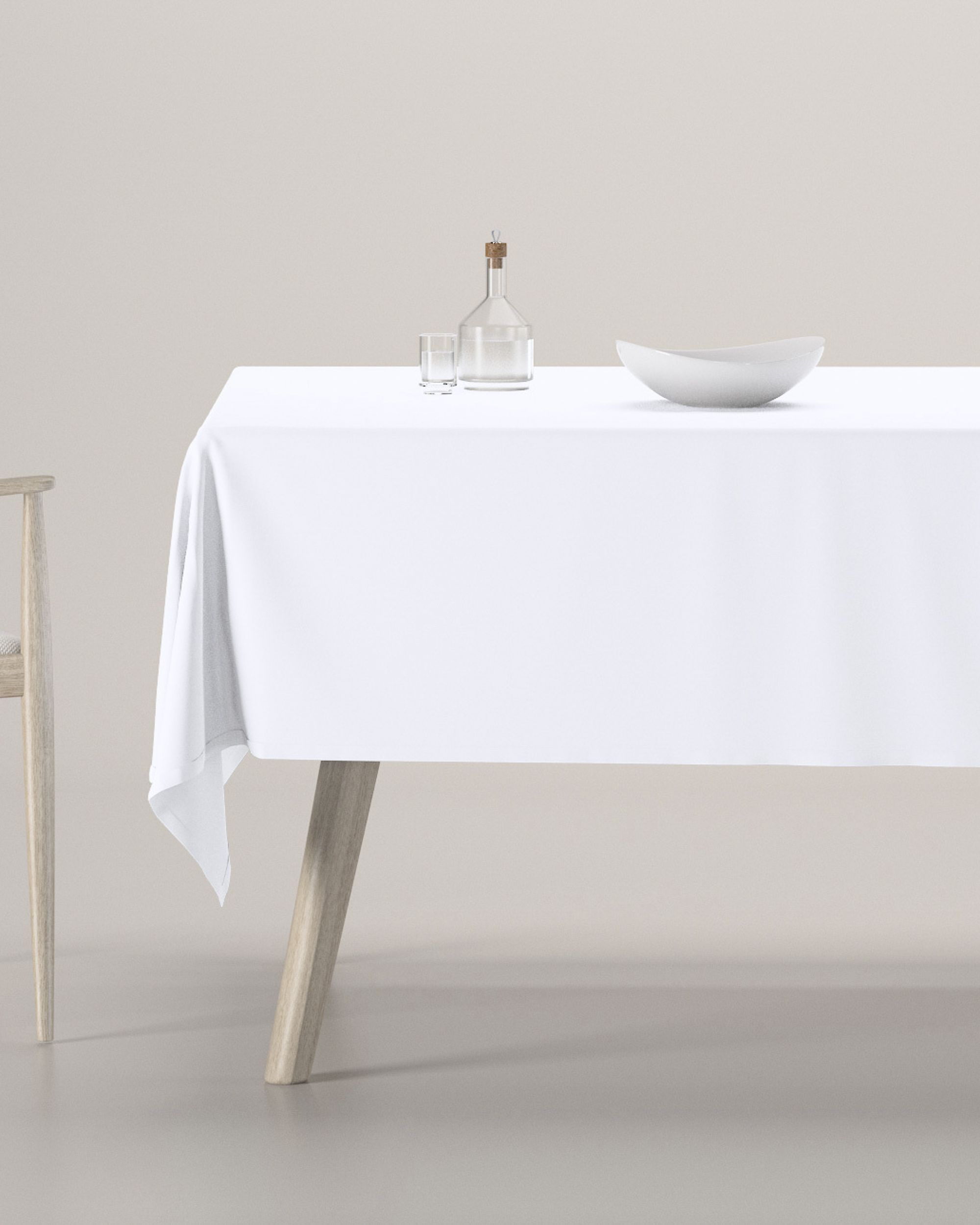 Rectangular tablecloth product colour white