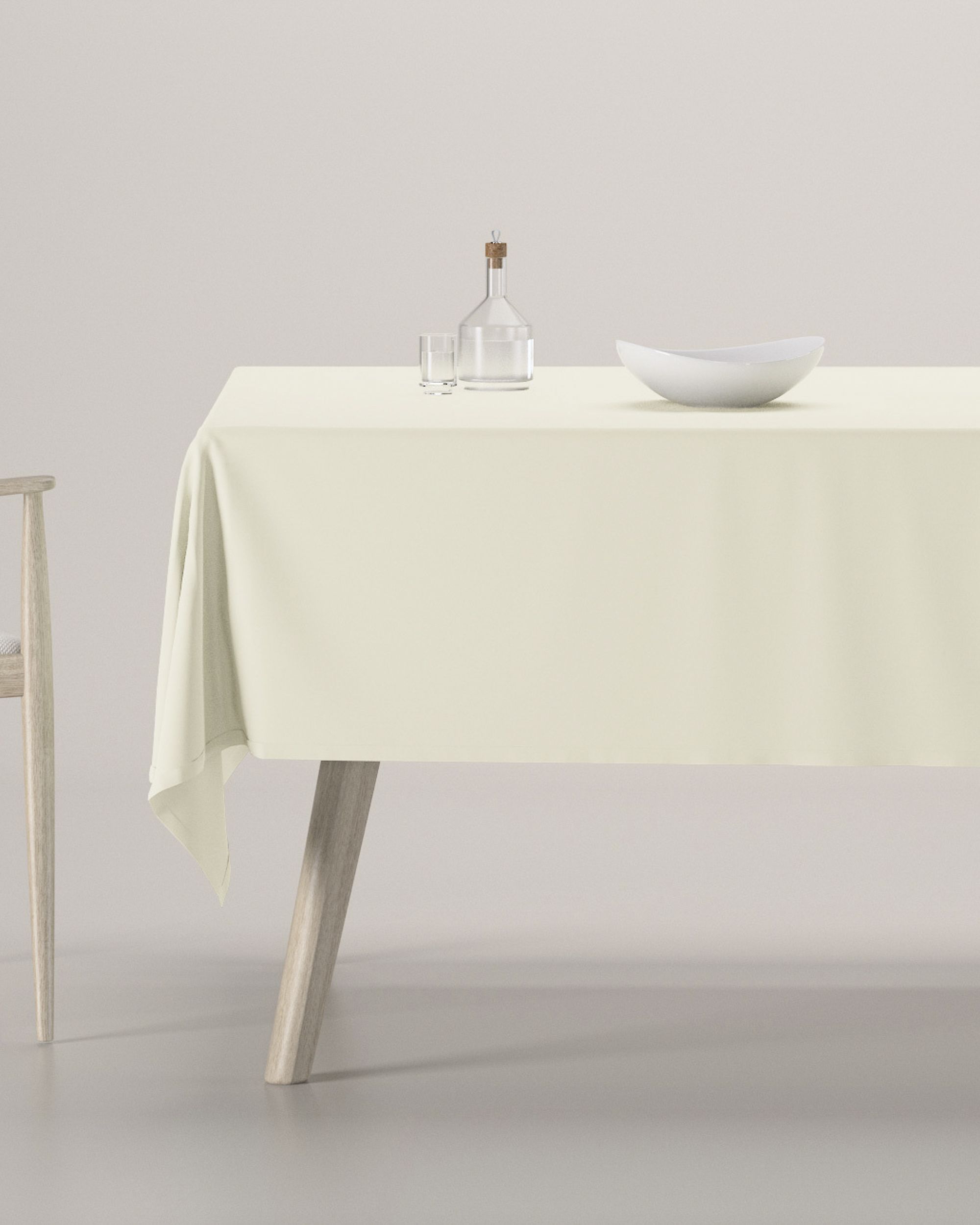 Rectangular tablecloth product colour cream