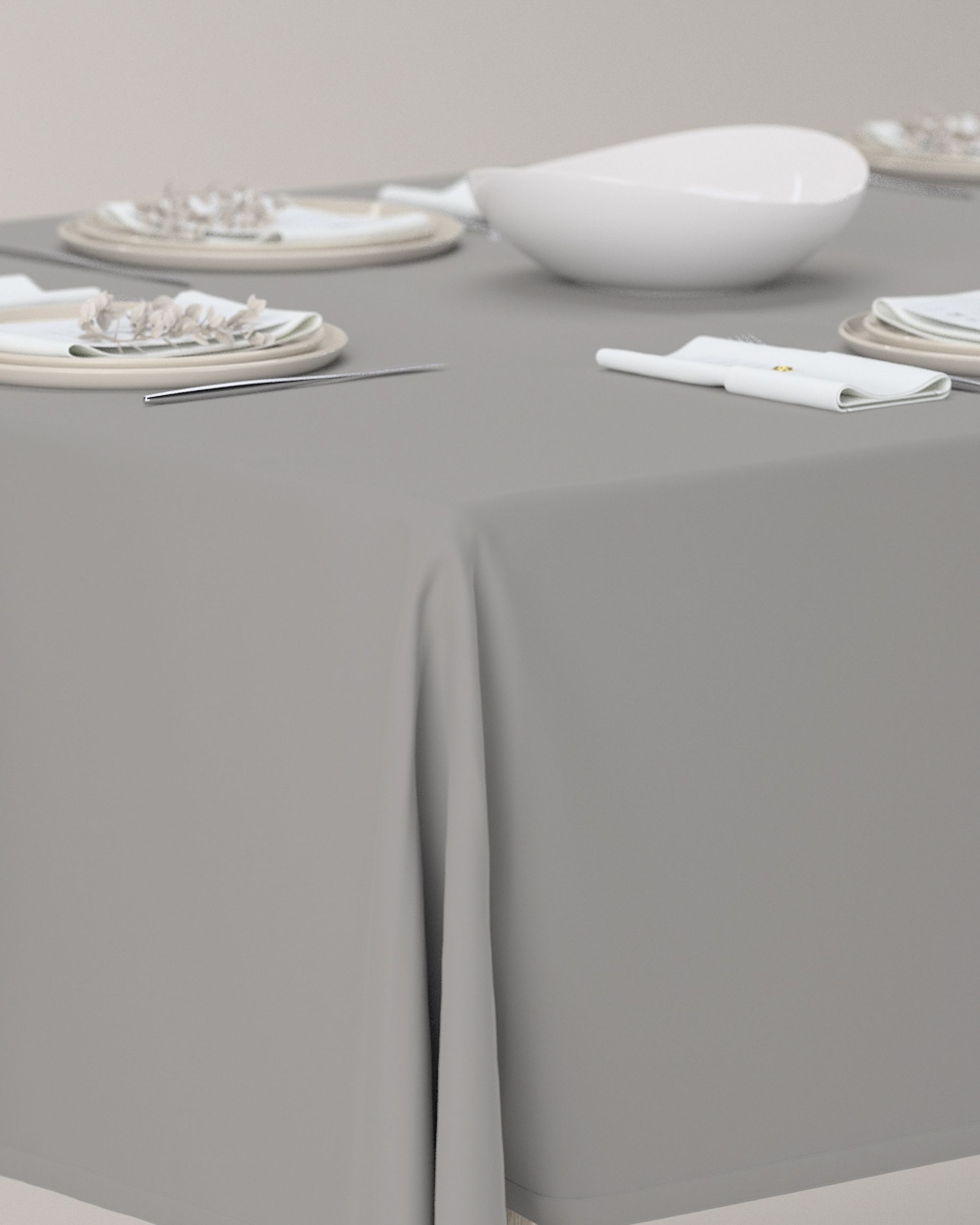 Rectangular tablecloth product colour grey (hover)