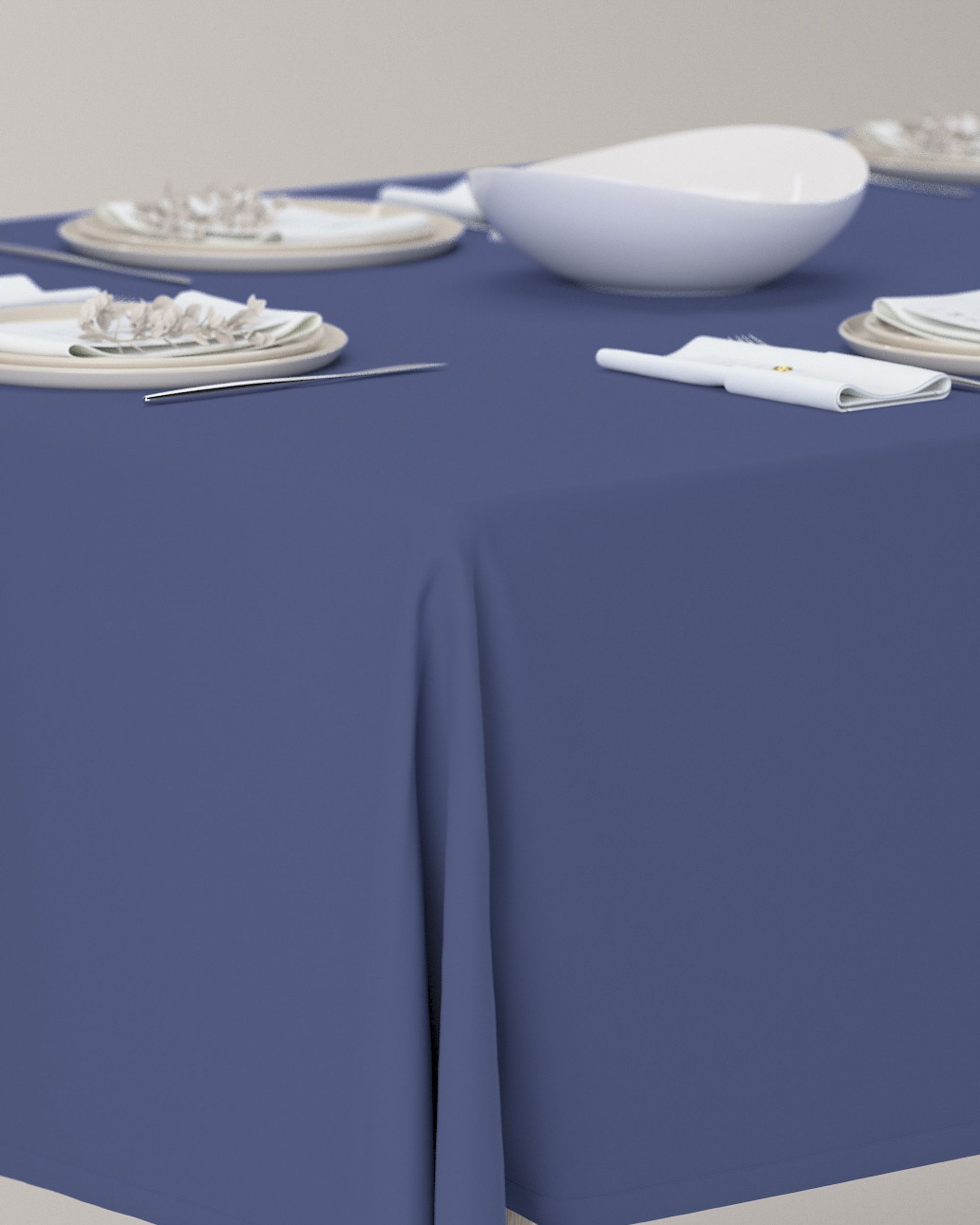Rectangular tablecloth product colour navy blue (hover)