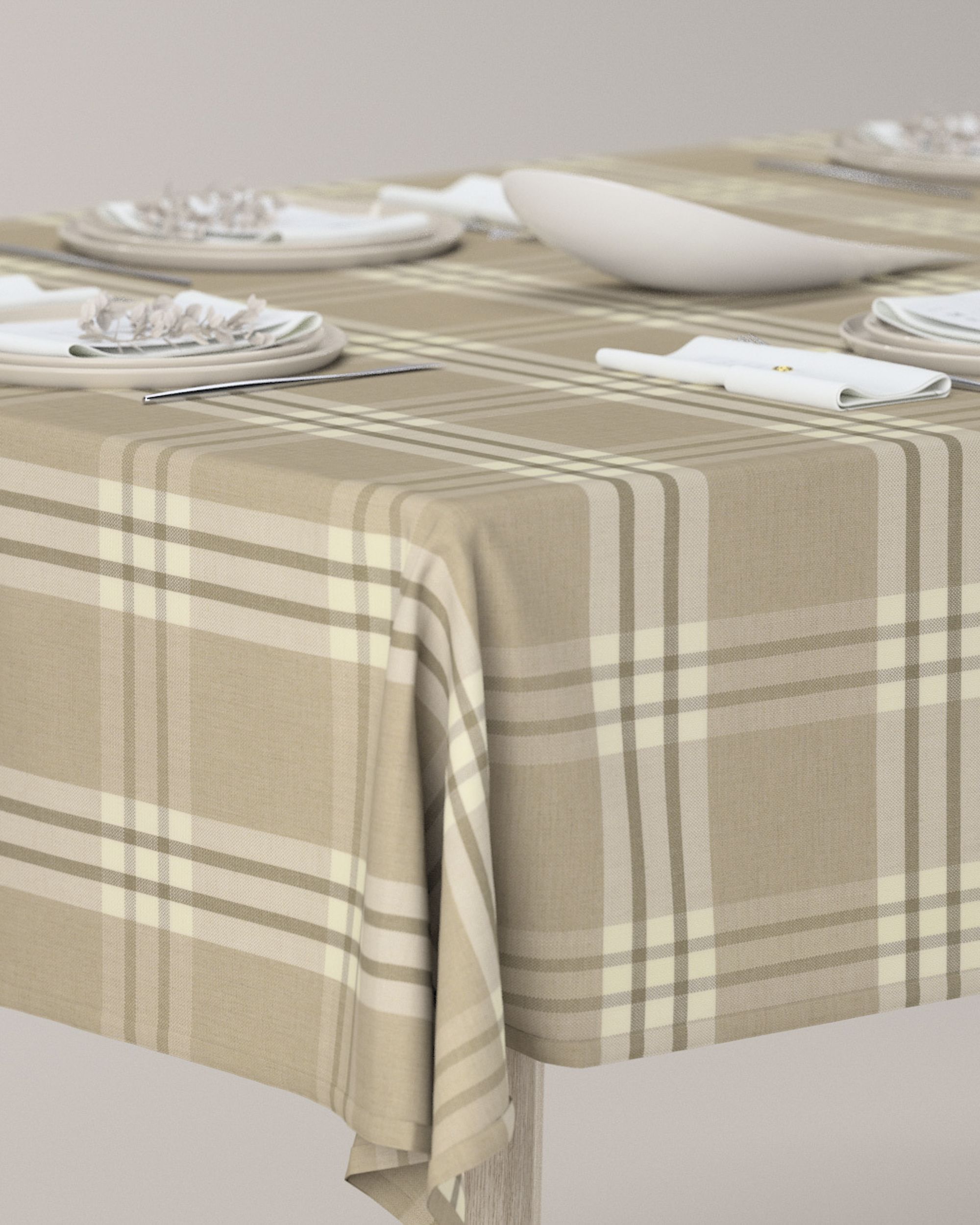 Rectangular tablecloth product colour beige (hover)