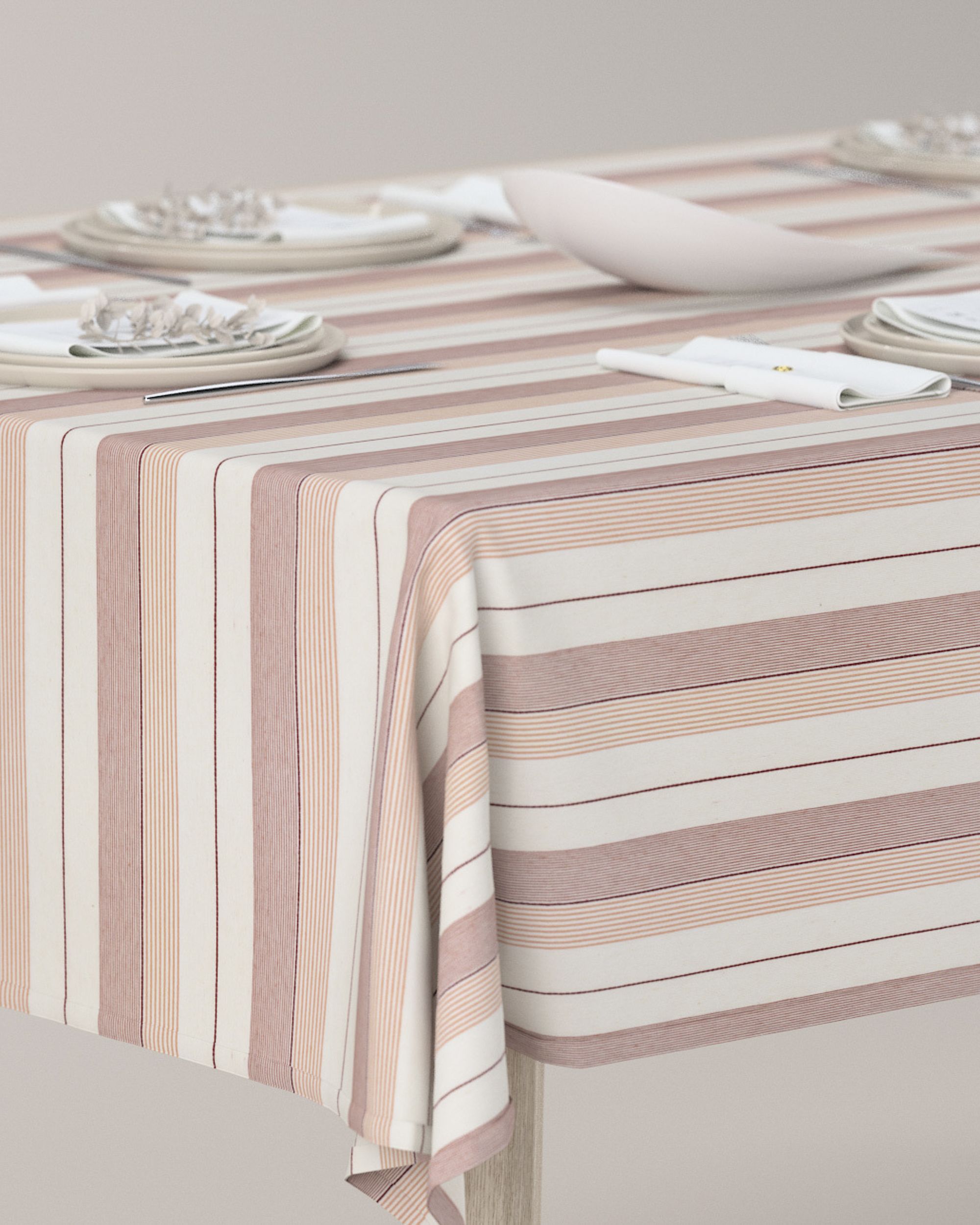 Rectangular tablecloth product colour red fabric structured, patterned (hover)