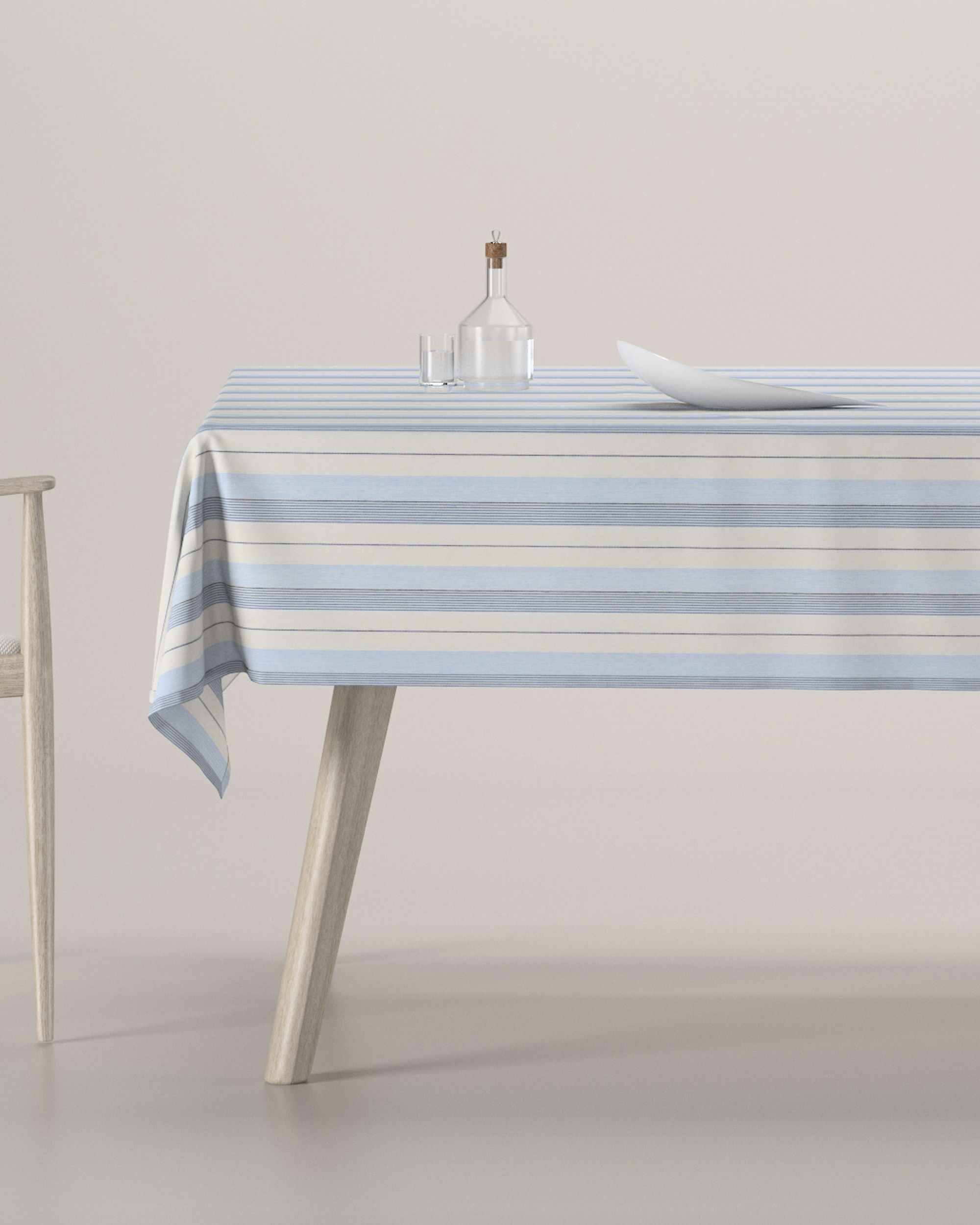 Rectangular tablecloth product colour blue fabric structured, patterned