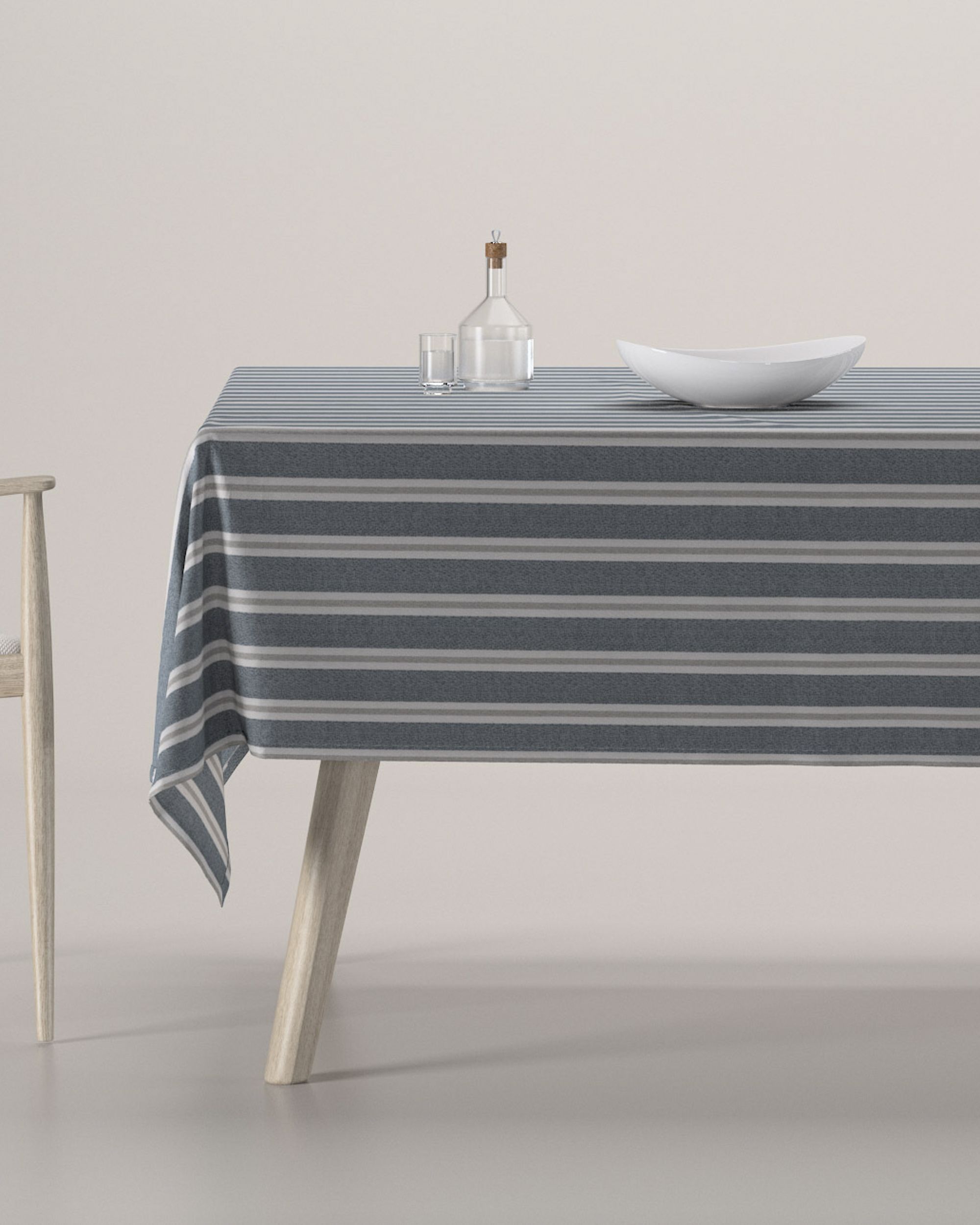 Rectangular tablecloth product colour blue fabric structured, patterned