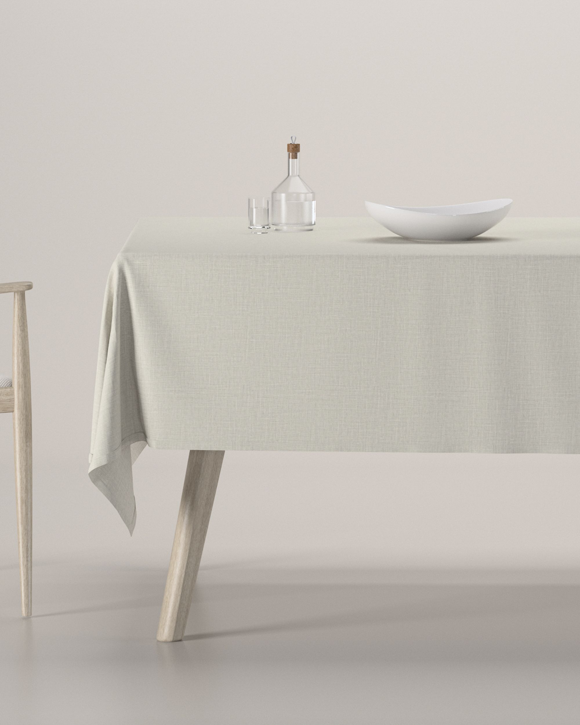 Rectangular tablecloth product colour grey fabric structured