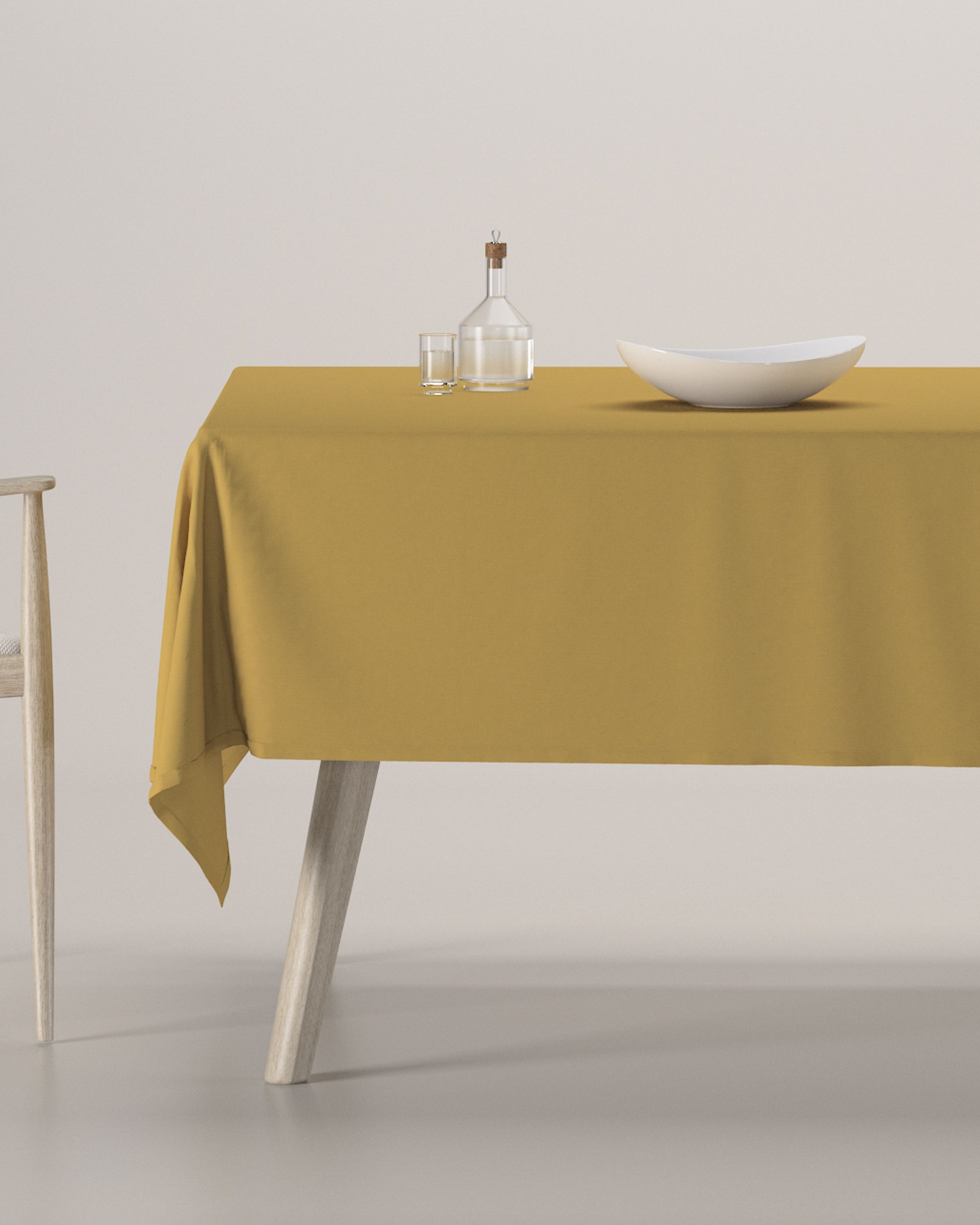 Rectangular tablecloth product colour yellow fabric blackout