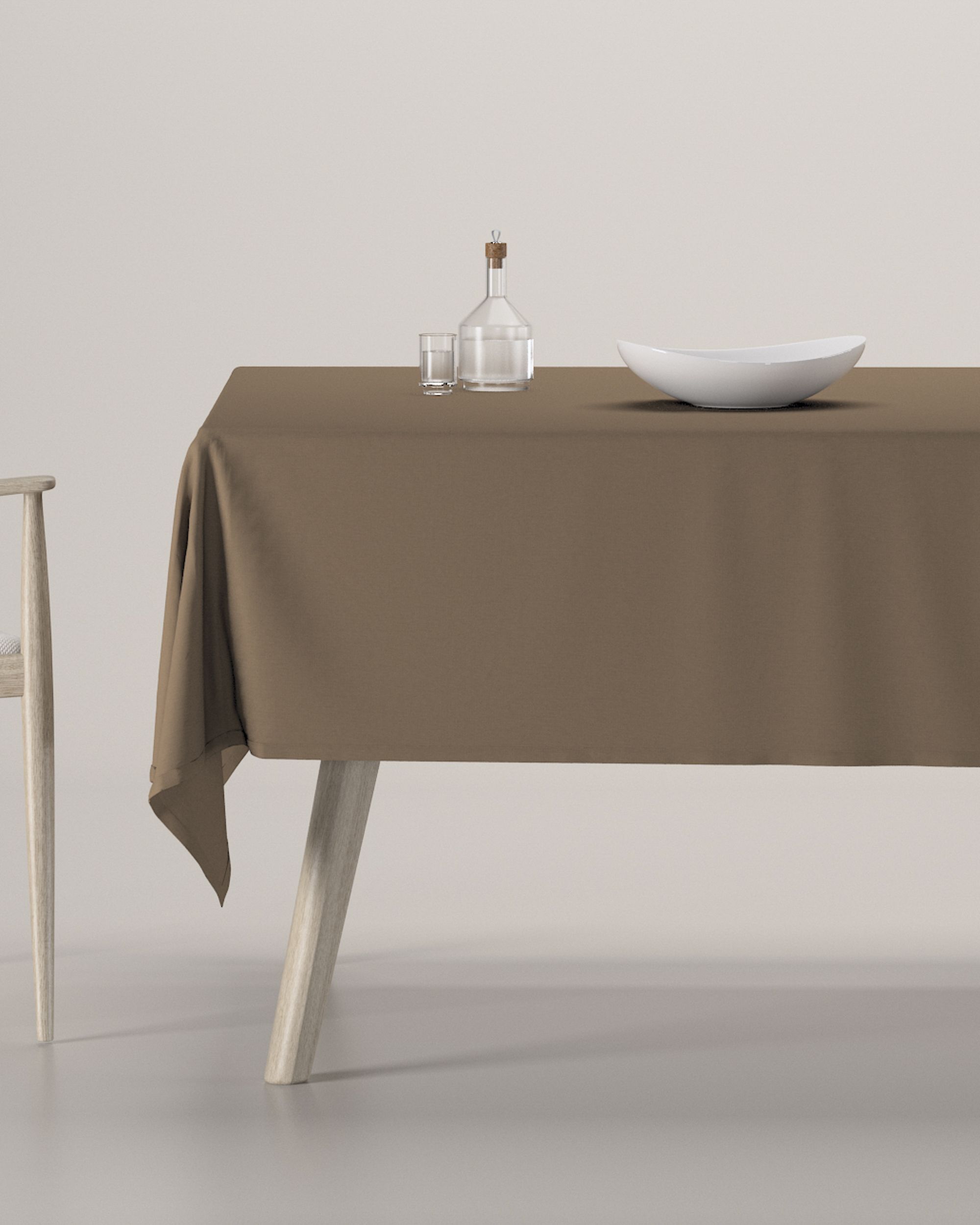 Rectangular tablecloth product colour brown fabric blackout