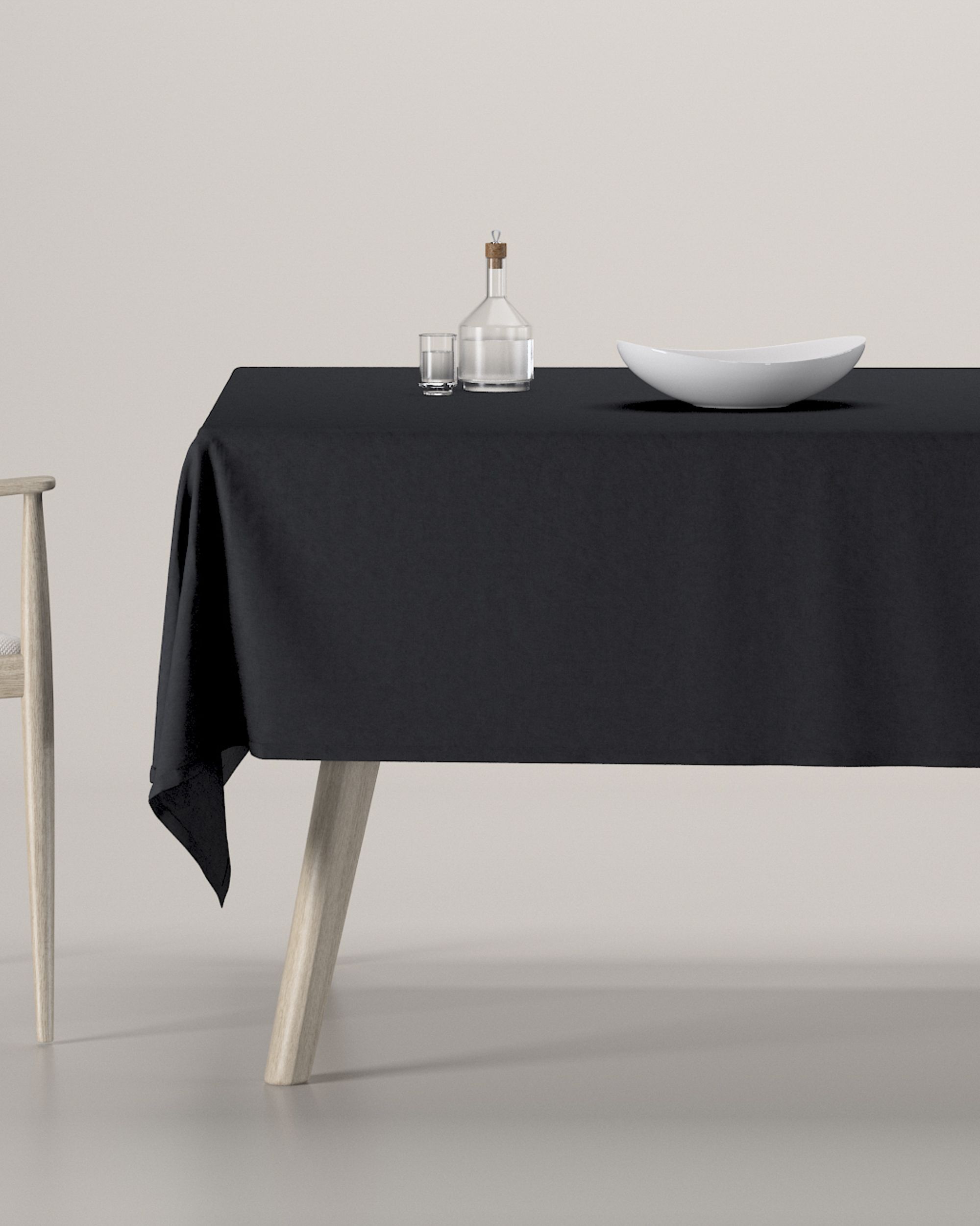 Rectangular tablecloth product colour black fabric blackout