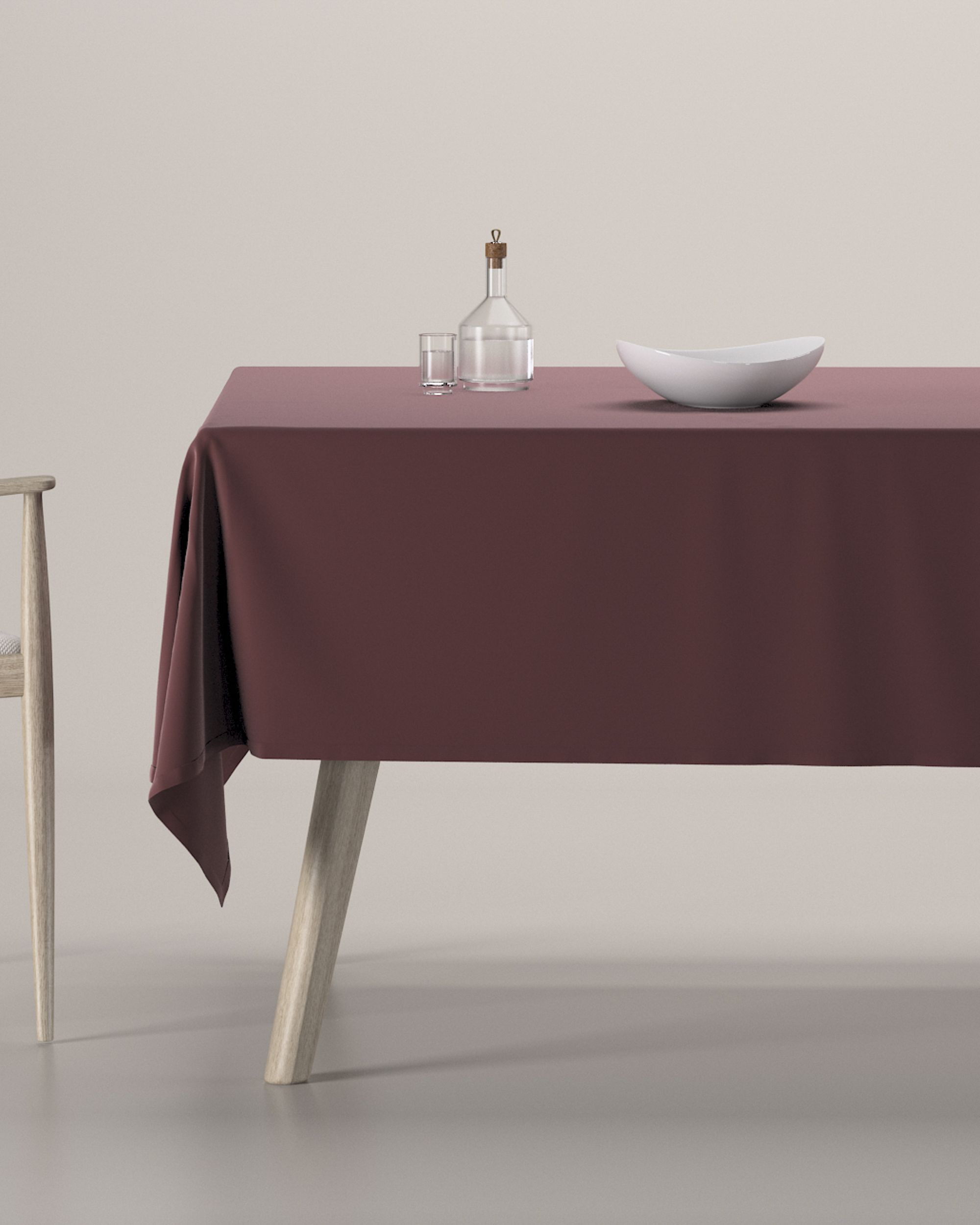 Rectangular tablecloth product colour red fabric gloss, velvet