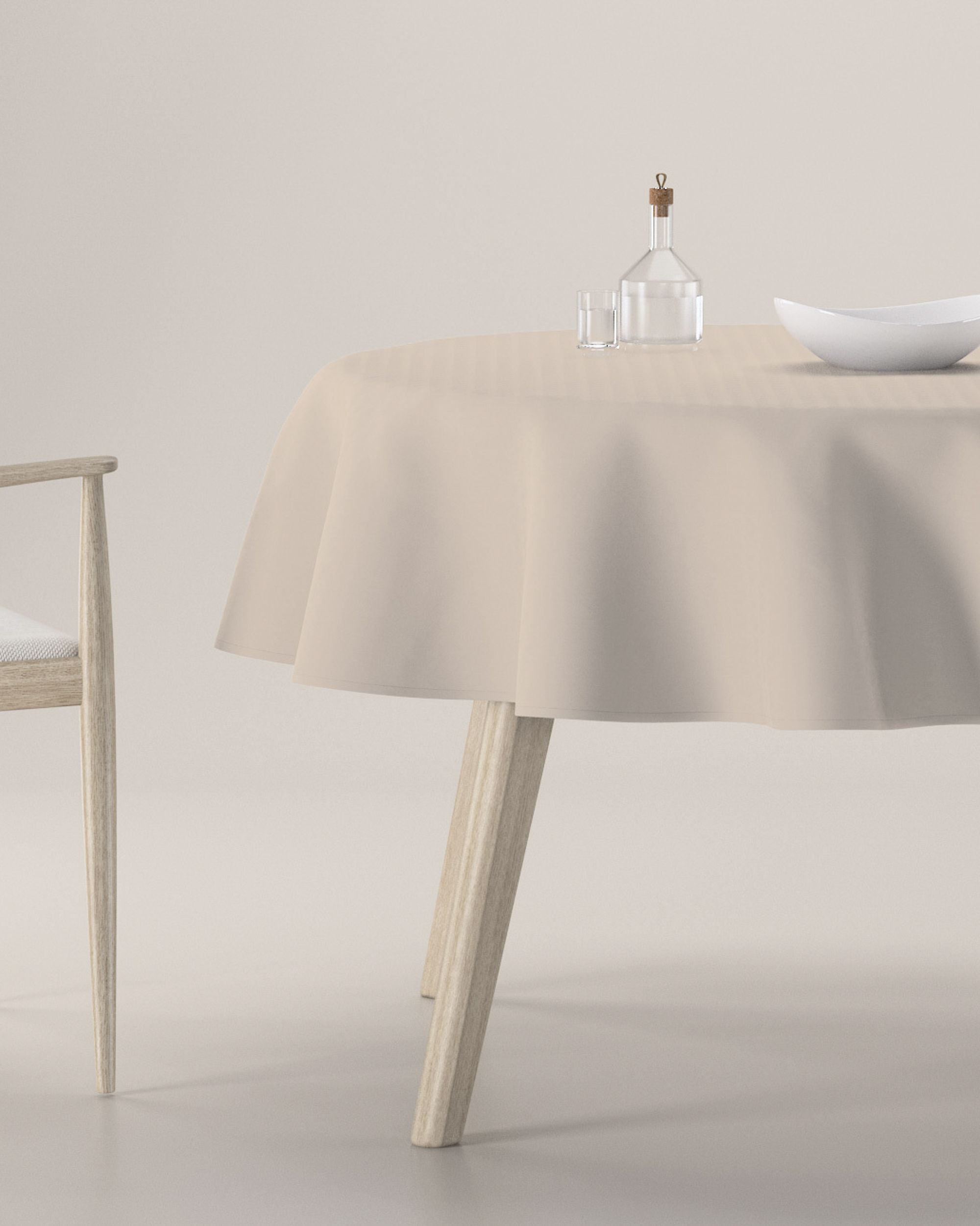 Round tablecloth product colour beige