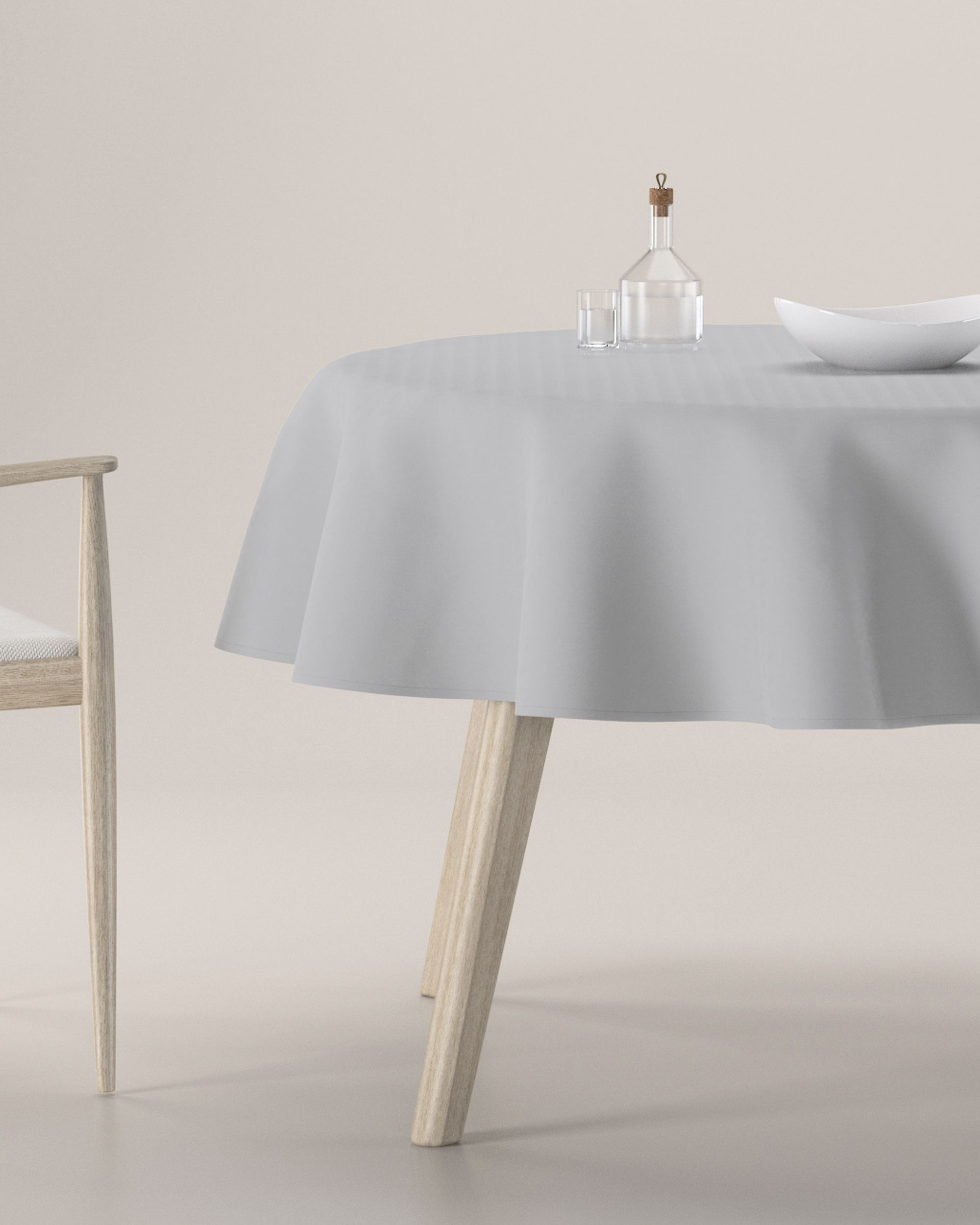 Round tablecloth product colour grey