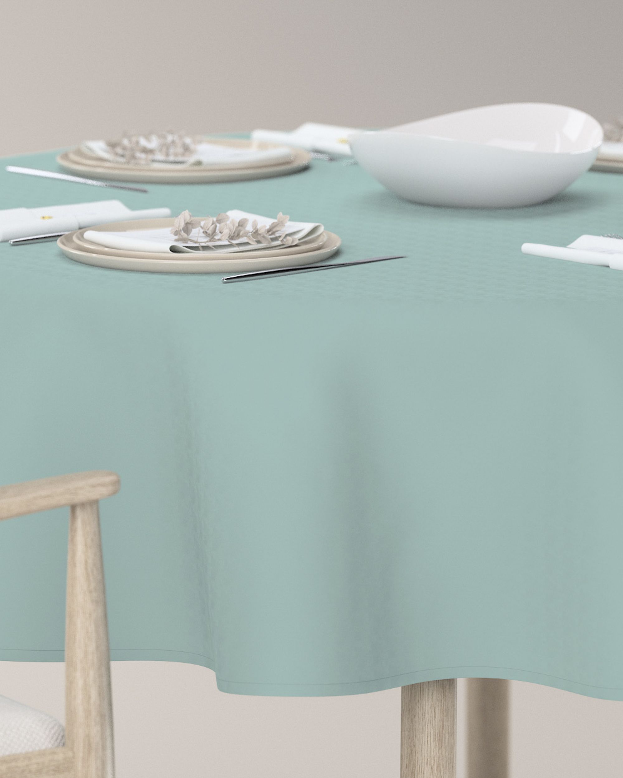 Round tablecloth product colour blue (hover)