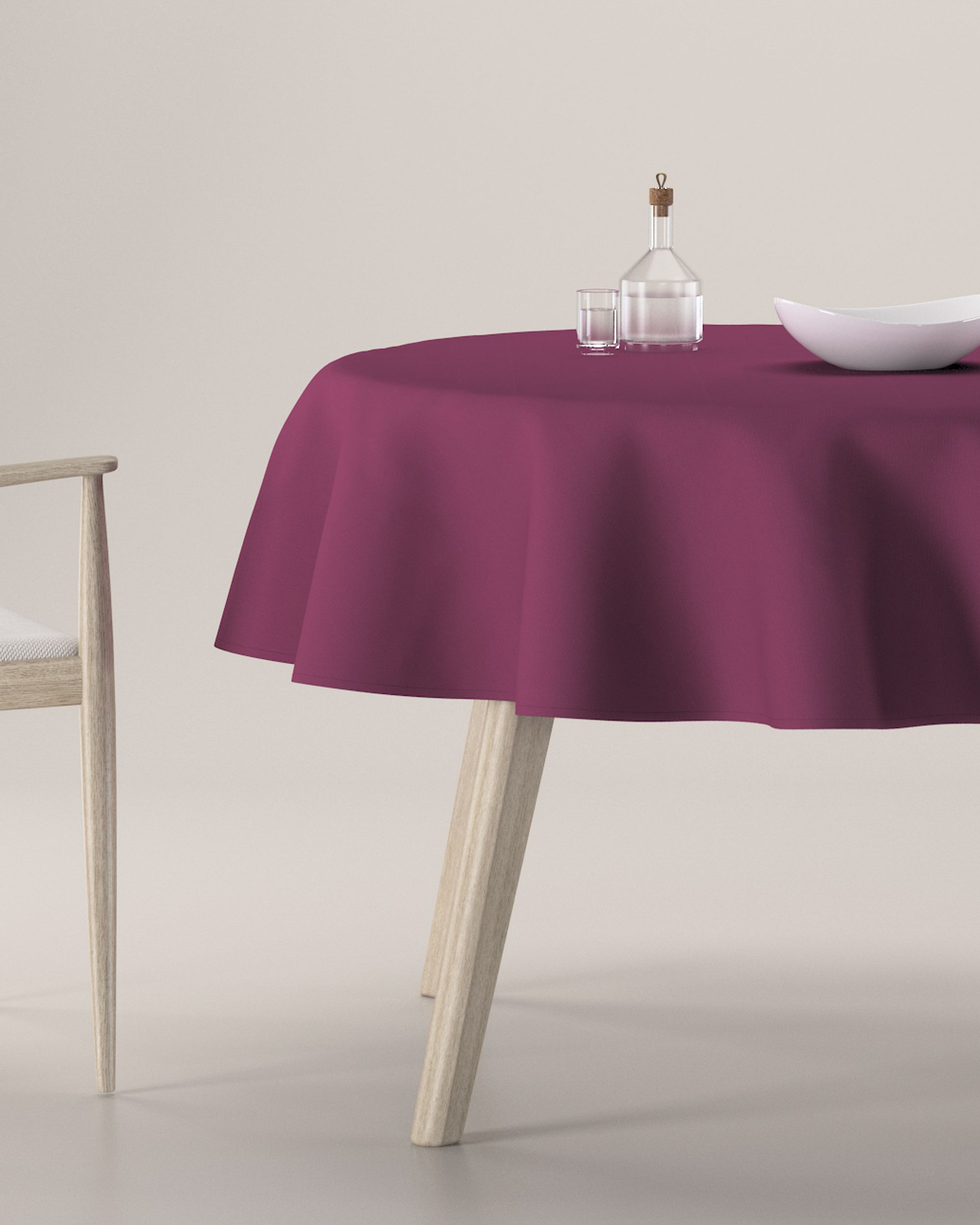 Round tablecloth product colour plum