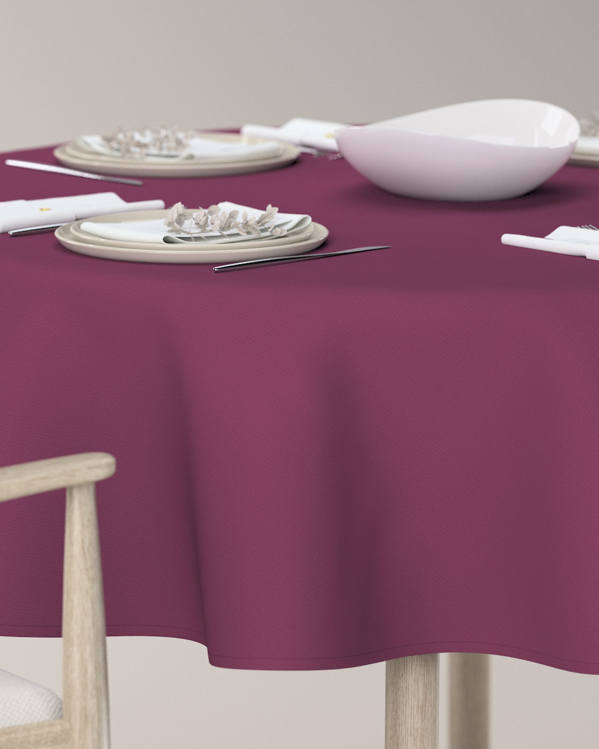 Round tablecloth product colour plum (hover)