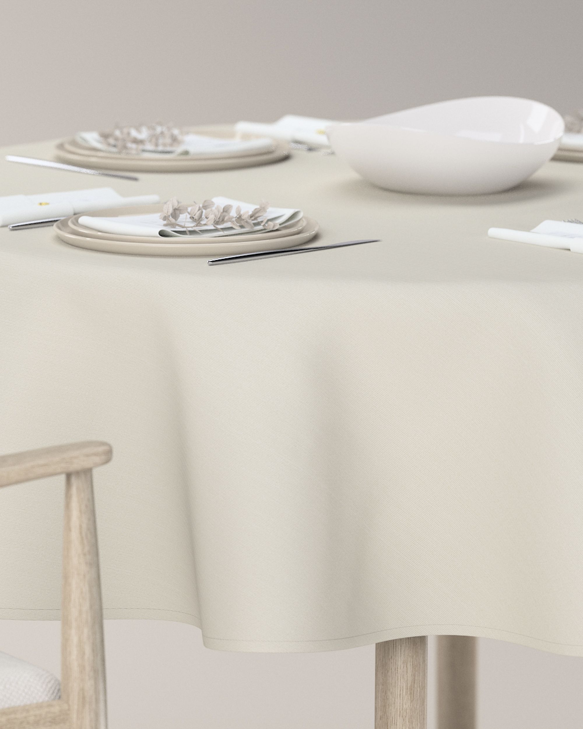 Round tablecloth product colour grey (hover)
