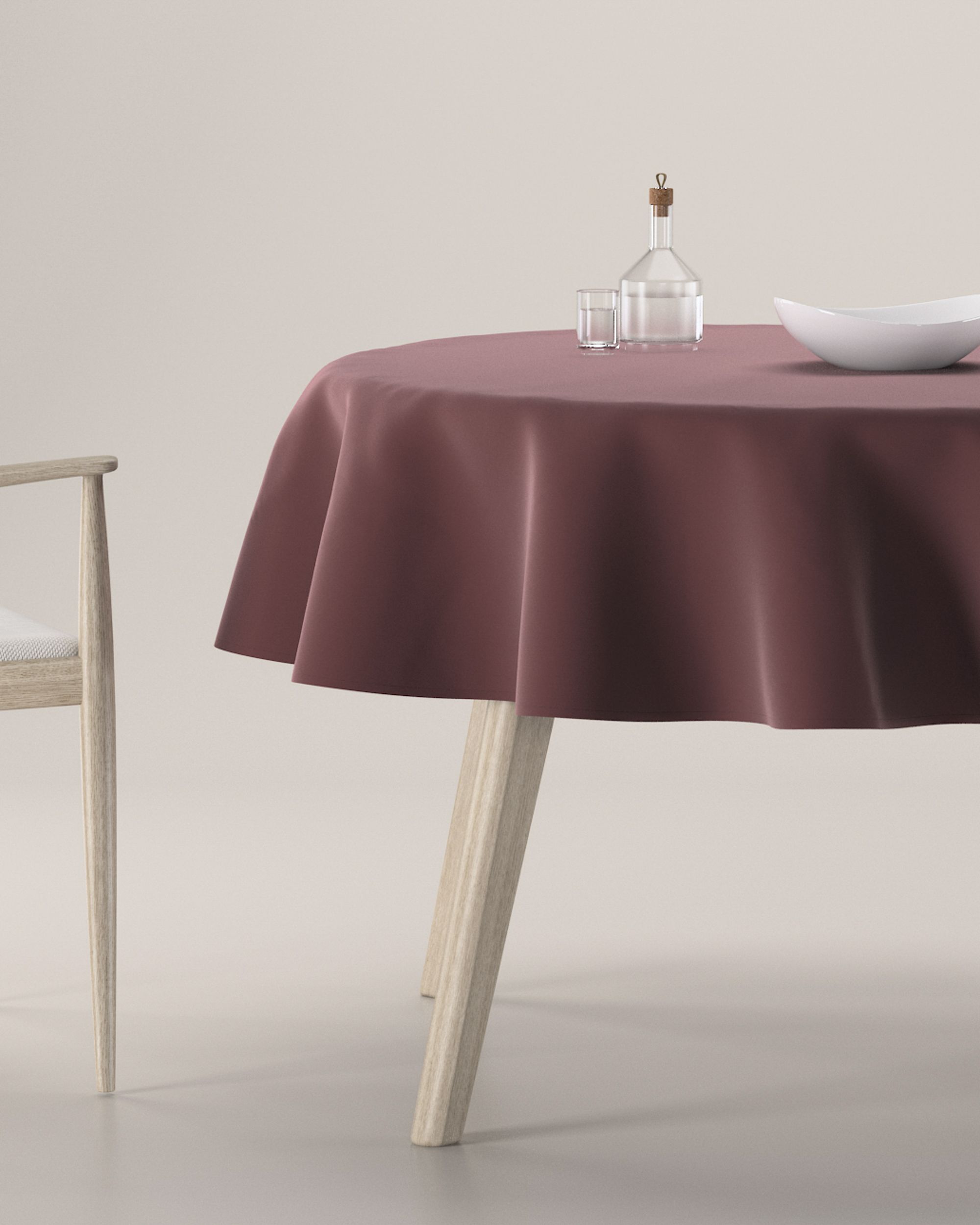 Round tablecloth product colour red fabric gloss, velvet