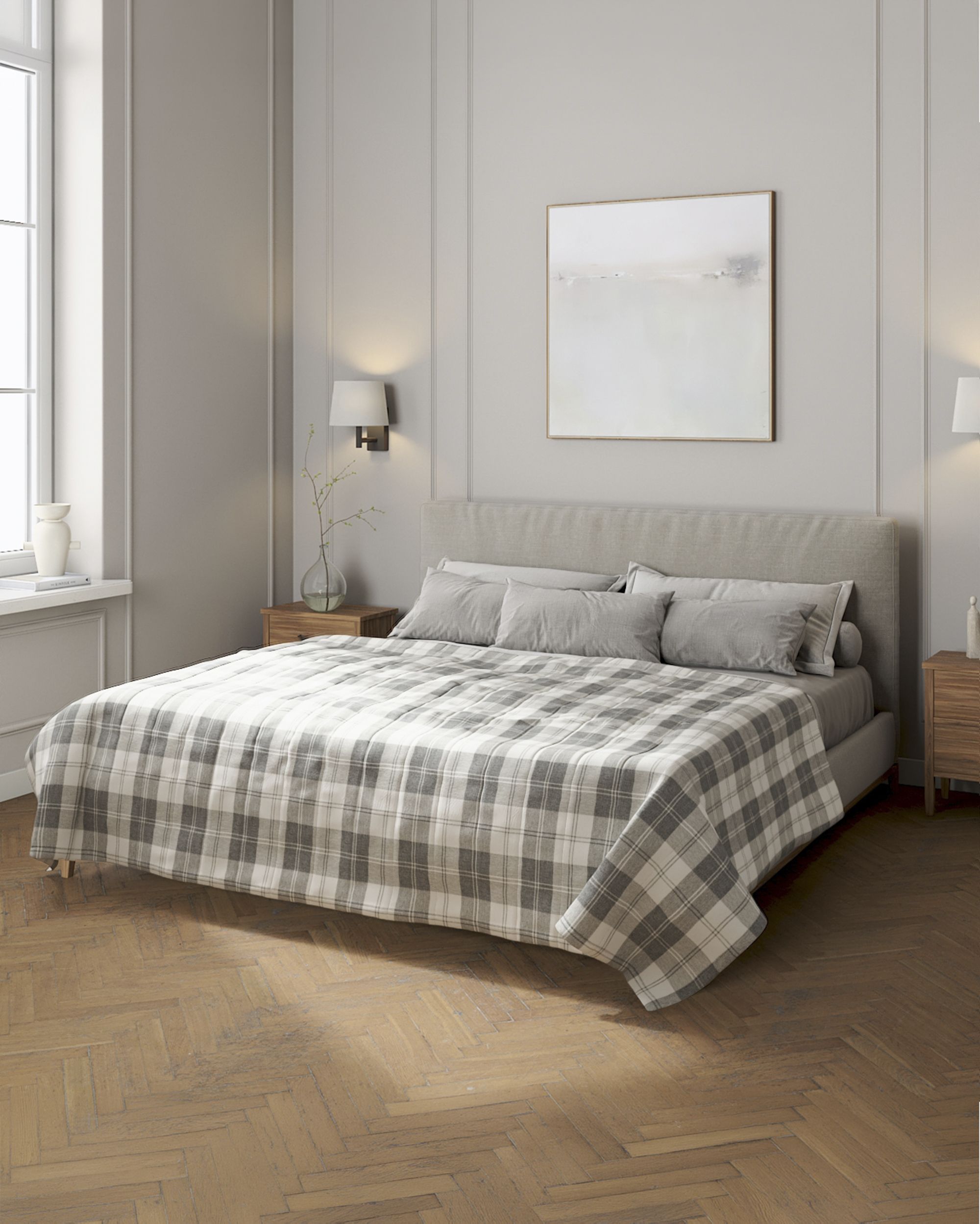 Stripe quilted throw product colour grey fabric structured, patterned