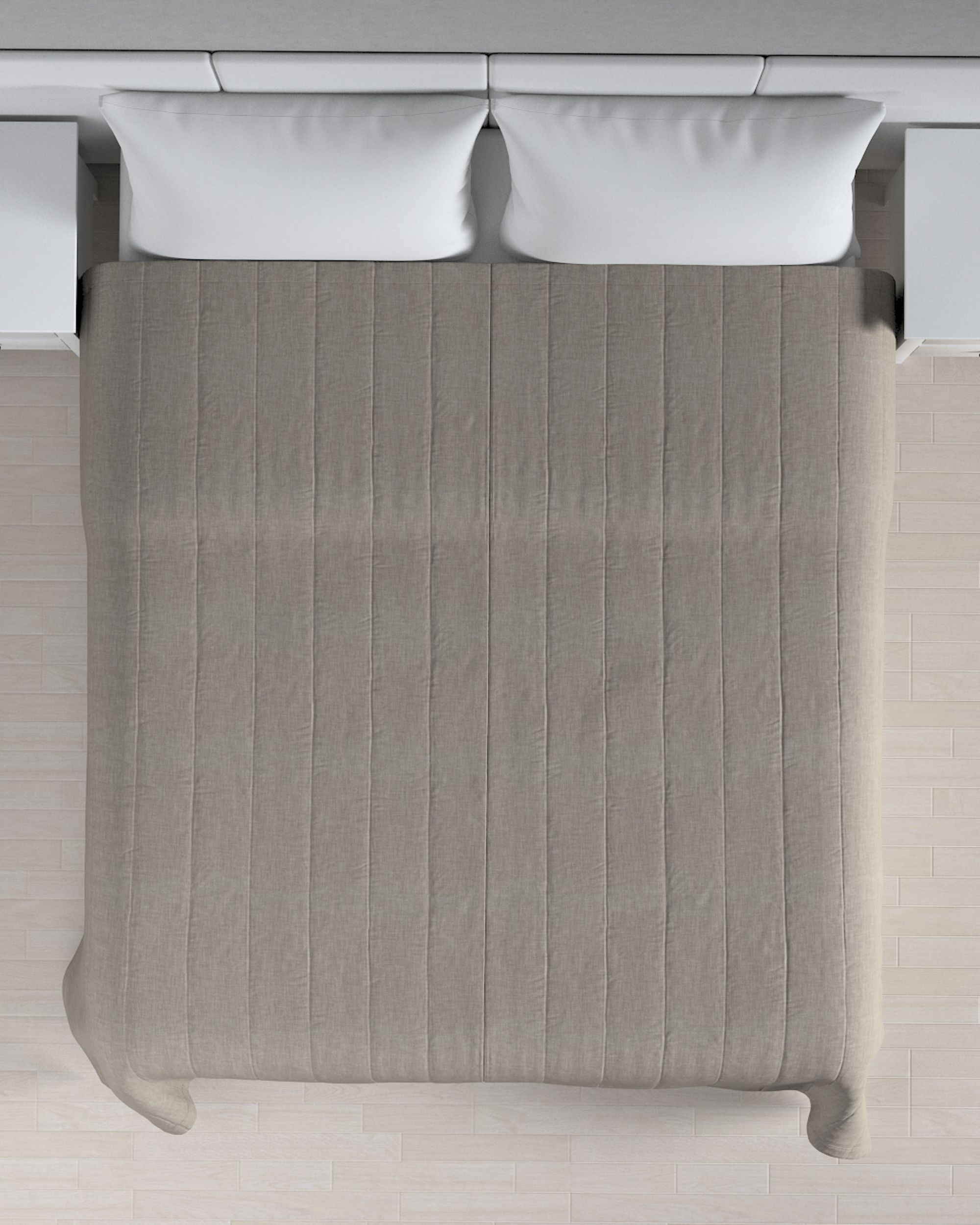 Stripe quilted throw product colour grey fabric structured (hover)