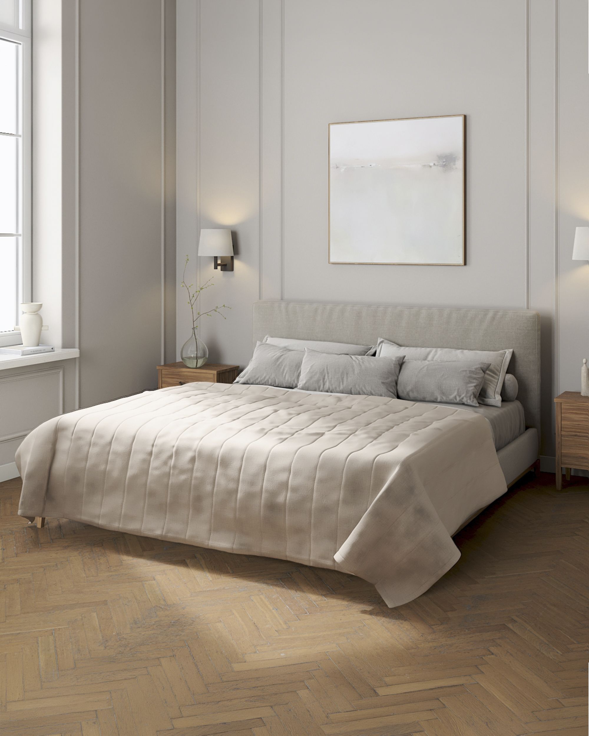 Stripe quilted throw product colour beige fabric semi-sheer, structured