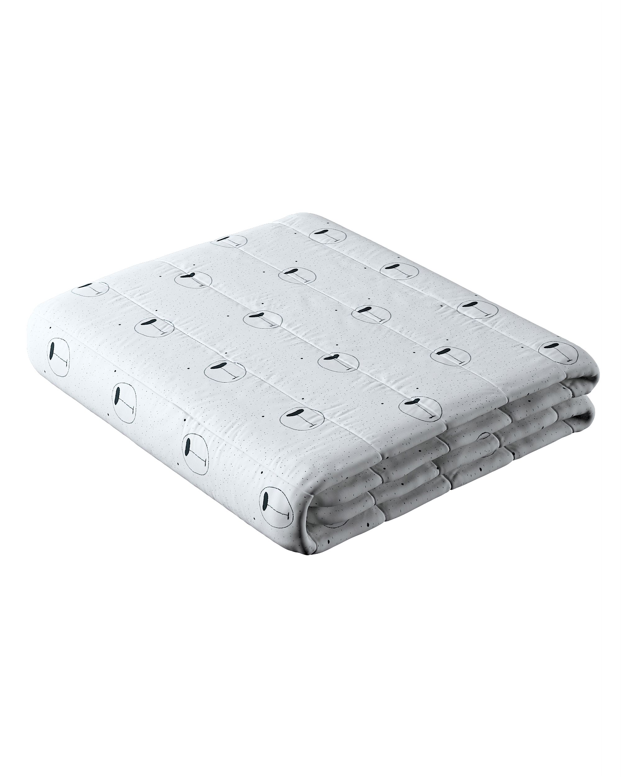 Stripe quilted throw product colour white fabric patterned
