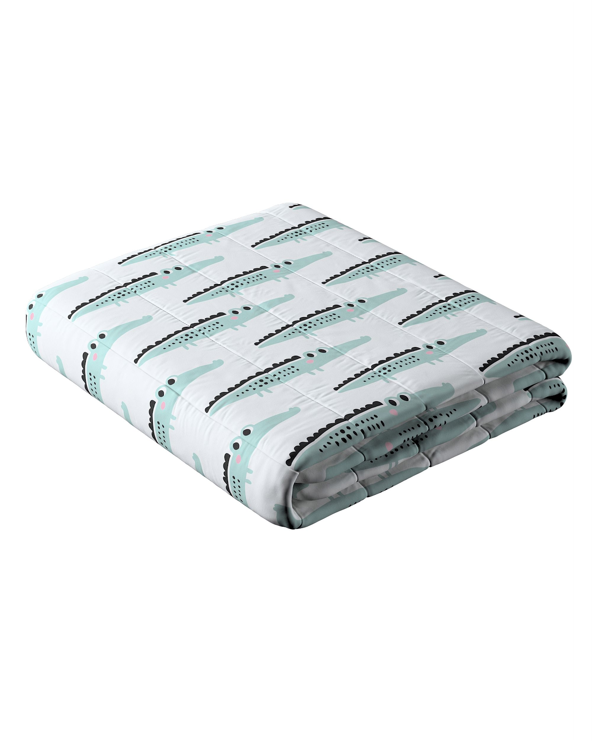 Stripe quilted throw product colour green fabric patterned