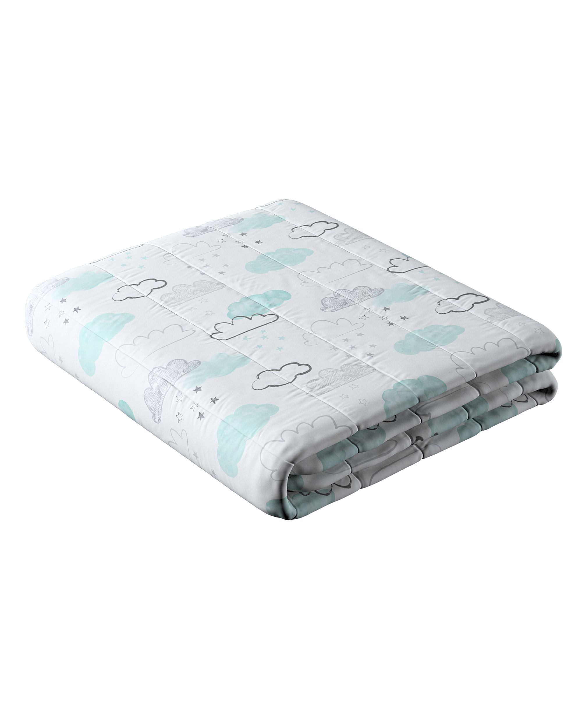 Stripe quilted throw product colour white fabric patterned