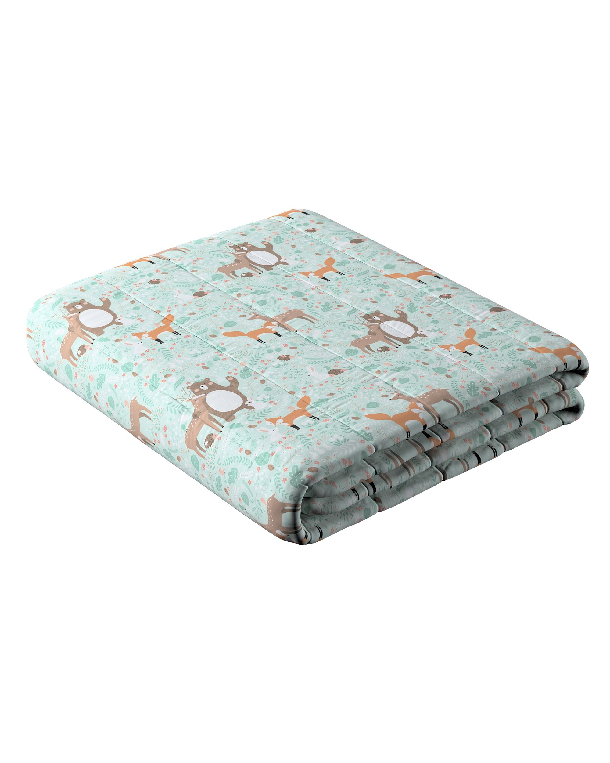 Stripe quilted throw product colour green fabric patterned