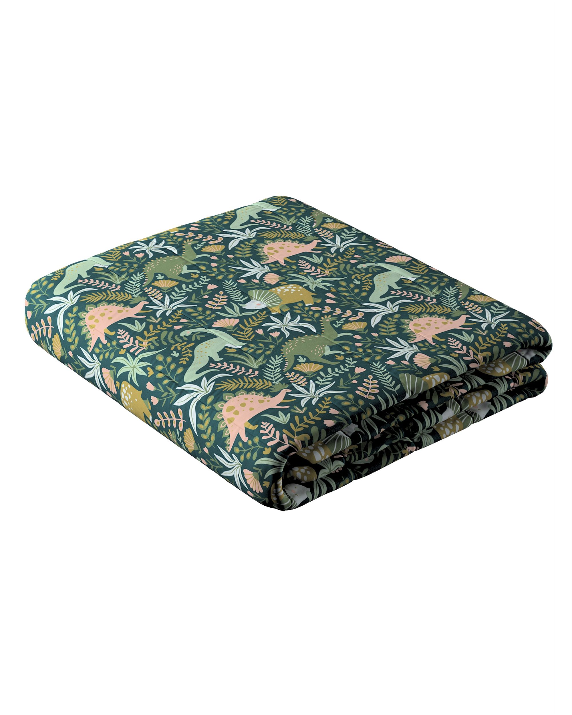 Stripe quilted throw product colour green fabric patterned